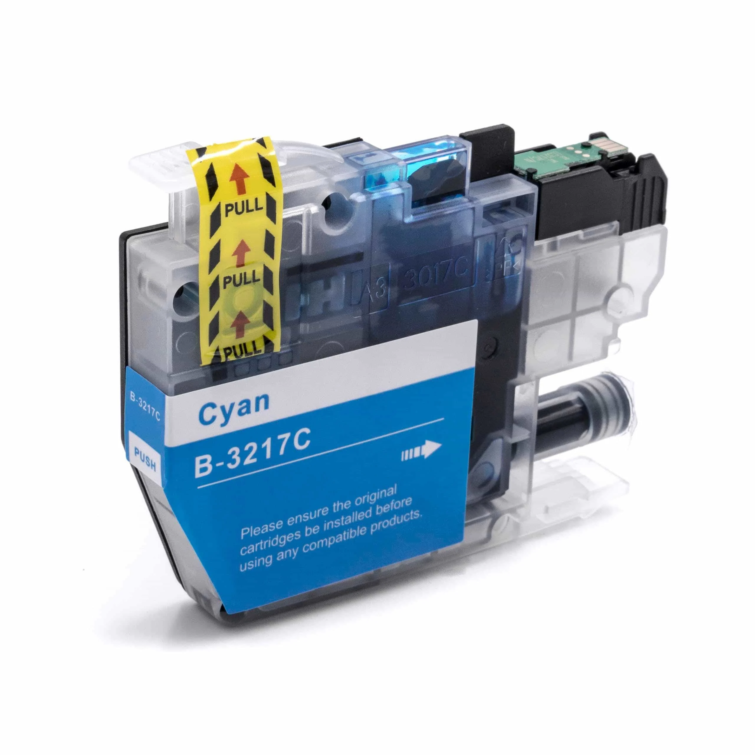 Cartouche remplace Brother LC-3217C, LC3217C pour imprimante Brother - Cyan 12ml + puce
