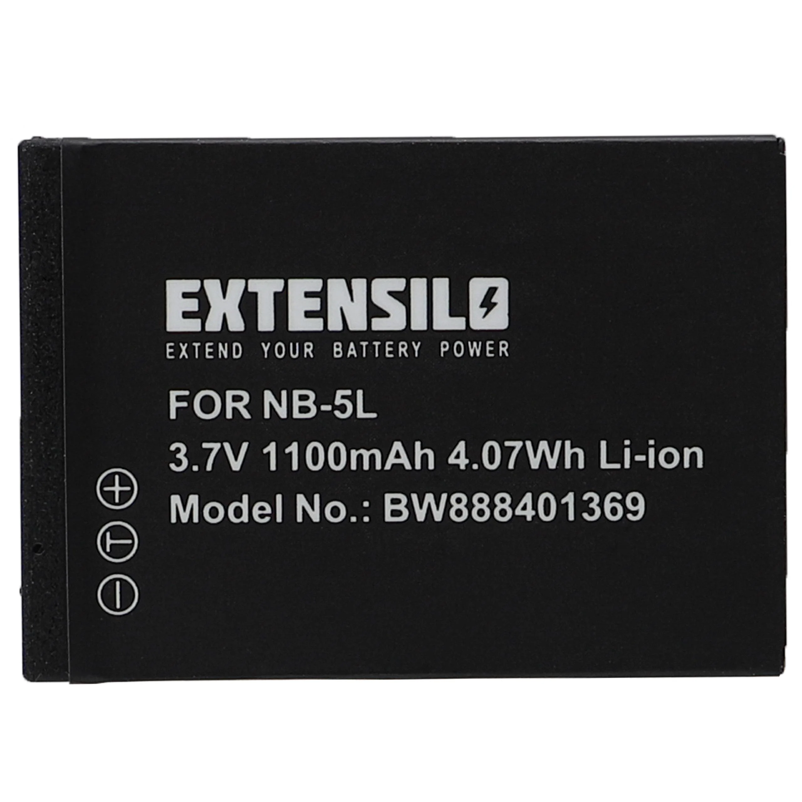 Batterie remplace Canon NB-5L pour appareil photo Canon- 1100mAh 3,7V Li-ion
