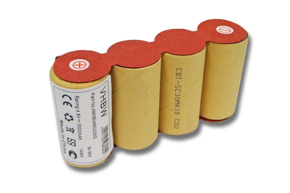 Batterie remplace Kärcher BF9900, ABS-K55 pour balai électrique Kärcher - 3000mAh 4,8V NiMH