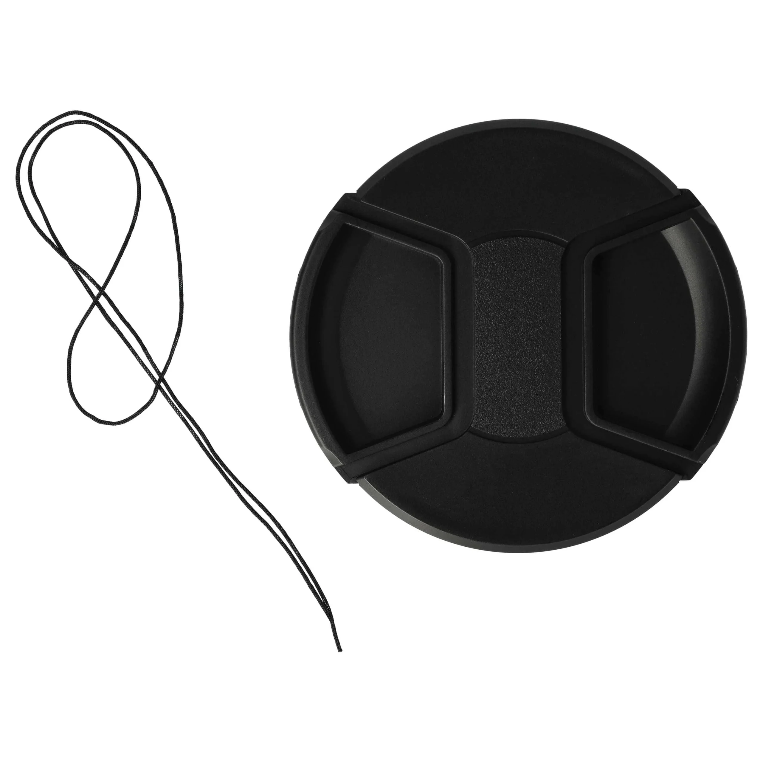 Bouchon d'objectif 105 mm - Prise centrée, plastique, noir