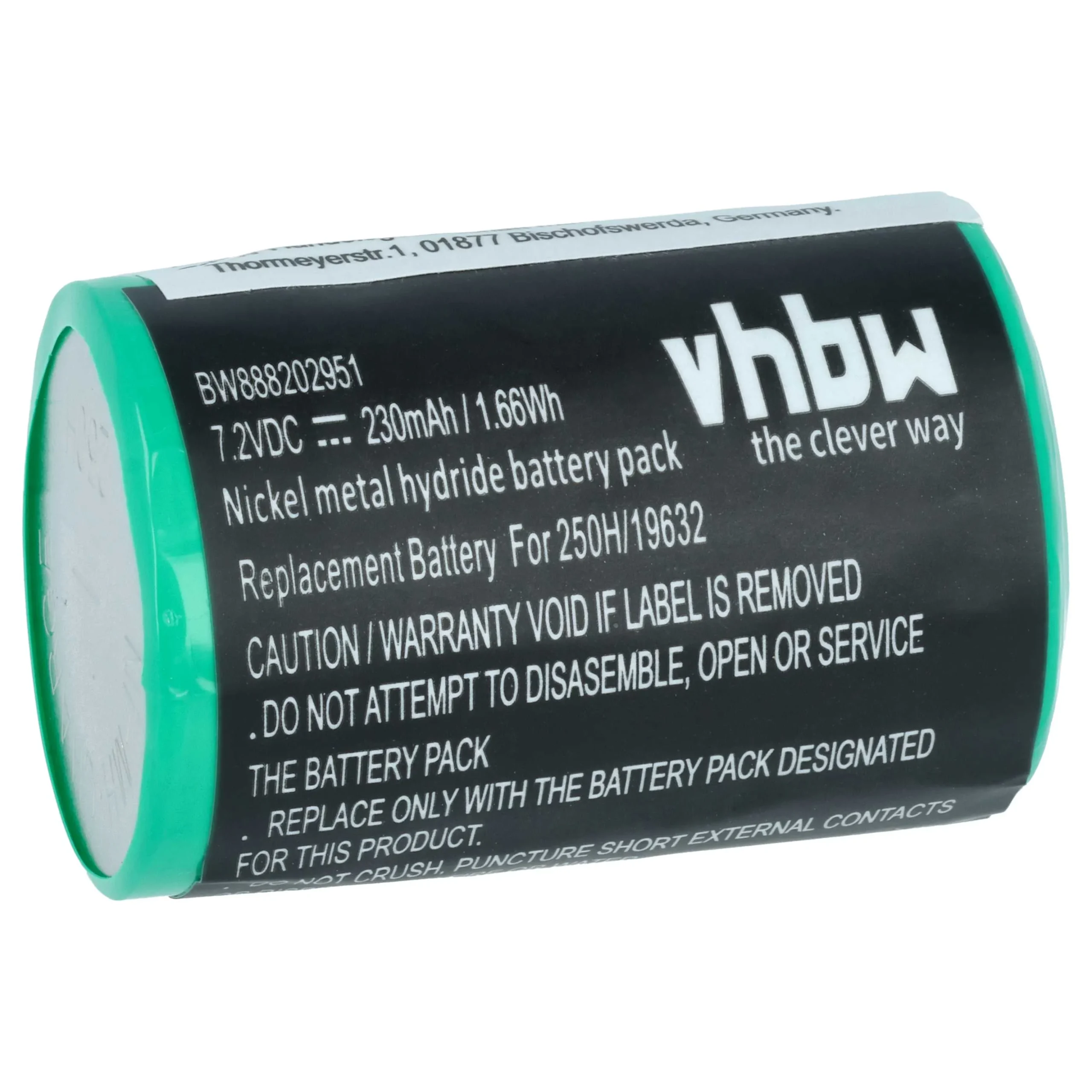 Batterie remplace Servox 19632 pour appareil médical Servox - 230mAh 7,2V NiMH