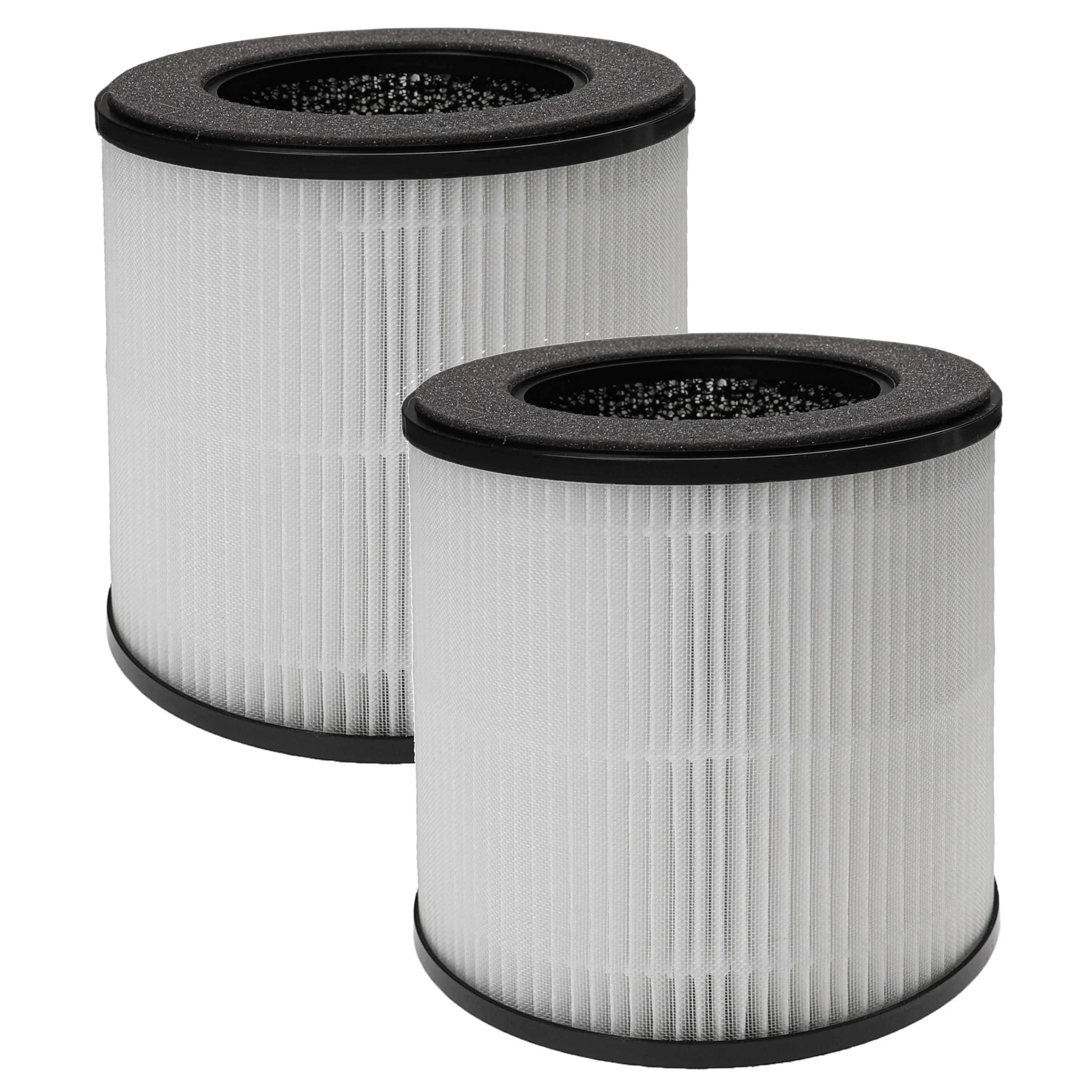 2x Filtre pour purificateur Acekool, DIKI, Nobebird, Vavsea- préfiltre + HEPA + charbon actif