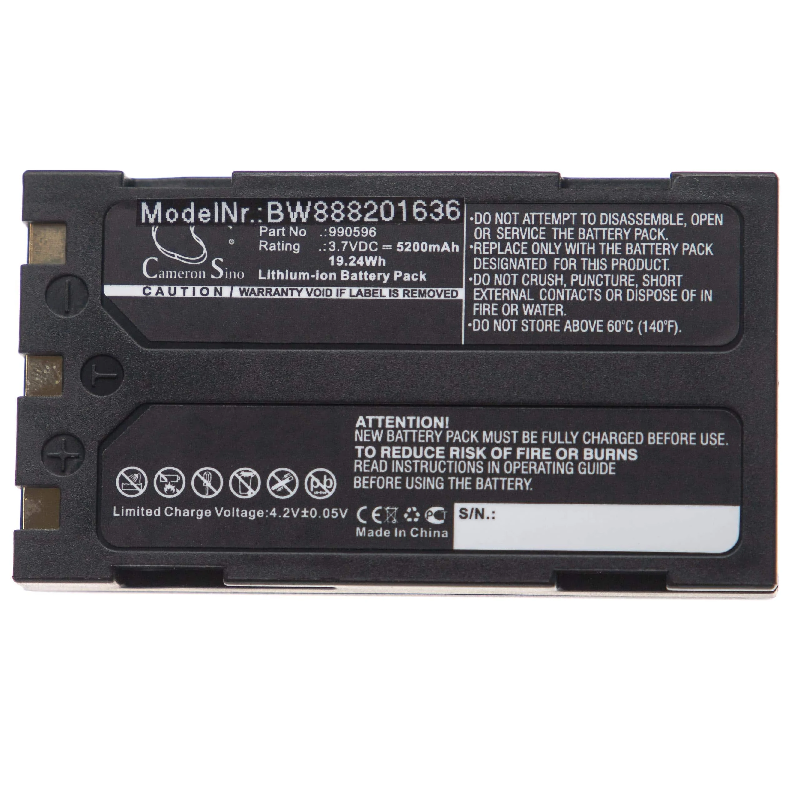 Batterie remplace Ridgid 990596, 990514 outil de mesure Ridgid - 5200mAh 3,7V Li-ion