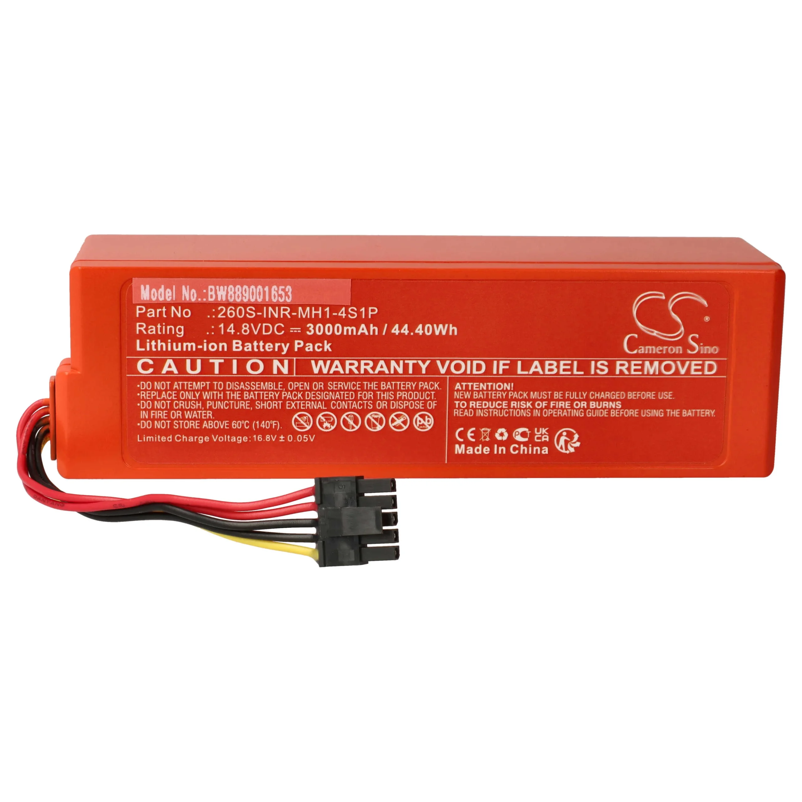 Batterie remplace Xiaomi 260S-INR-MH1-4S1P pour robot aspirateur Xiaomi - 3200mAh 14,8V Li-ion