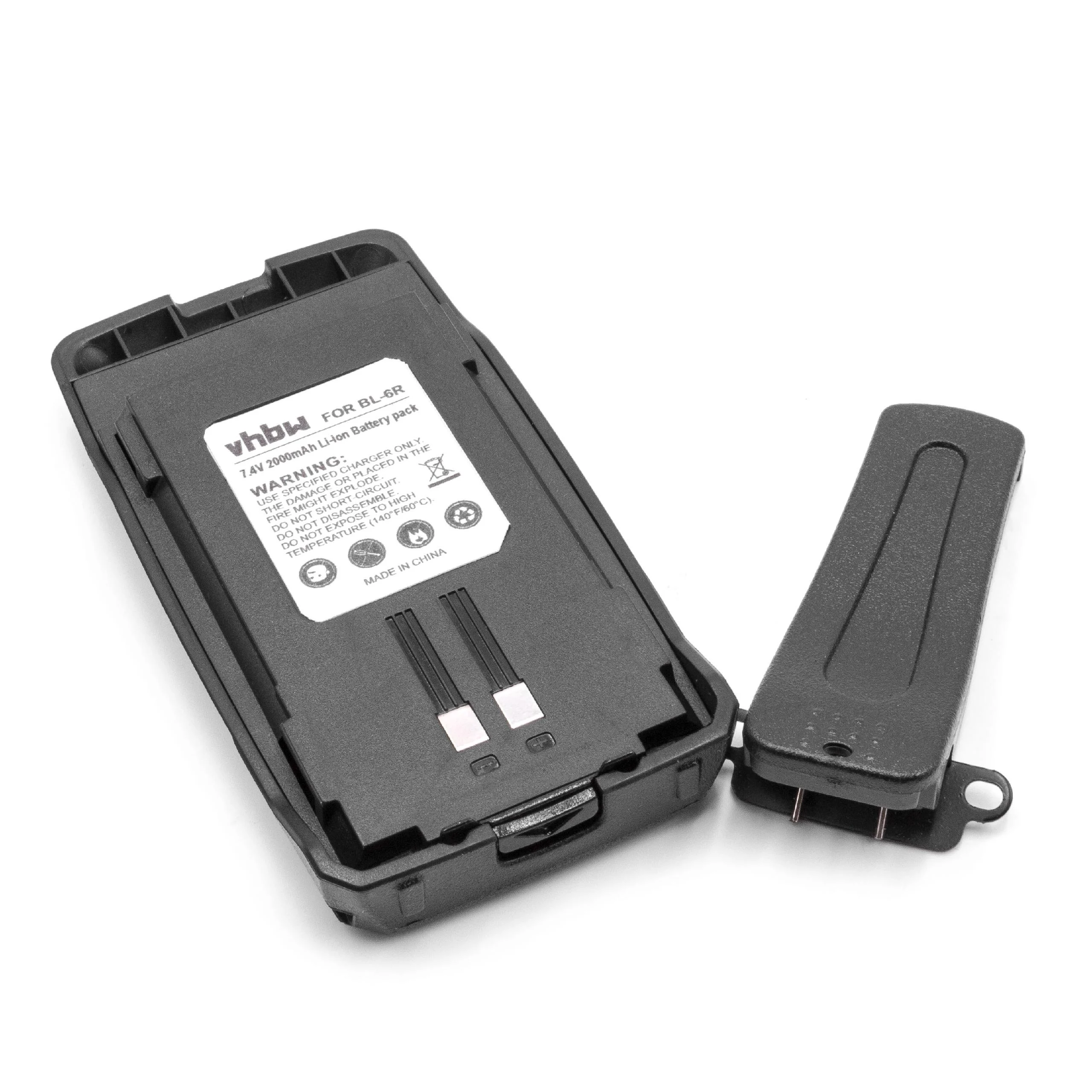 Batterie remplace Baofeng BL-6R pour radio talkie-walkie Baofeng- 2000mAh 7,4V Li-ion