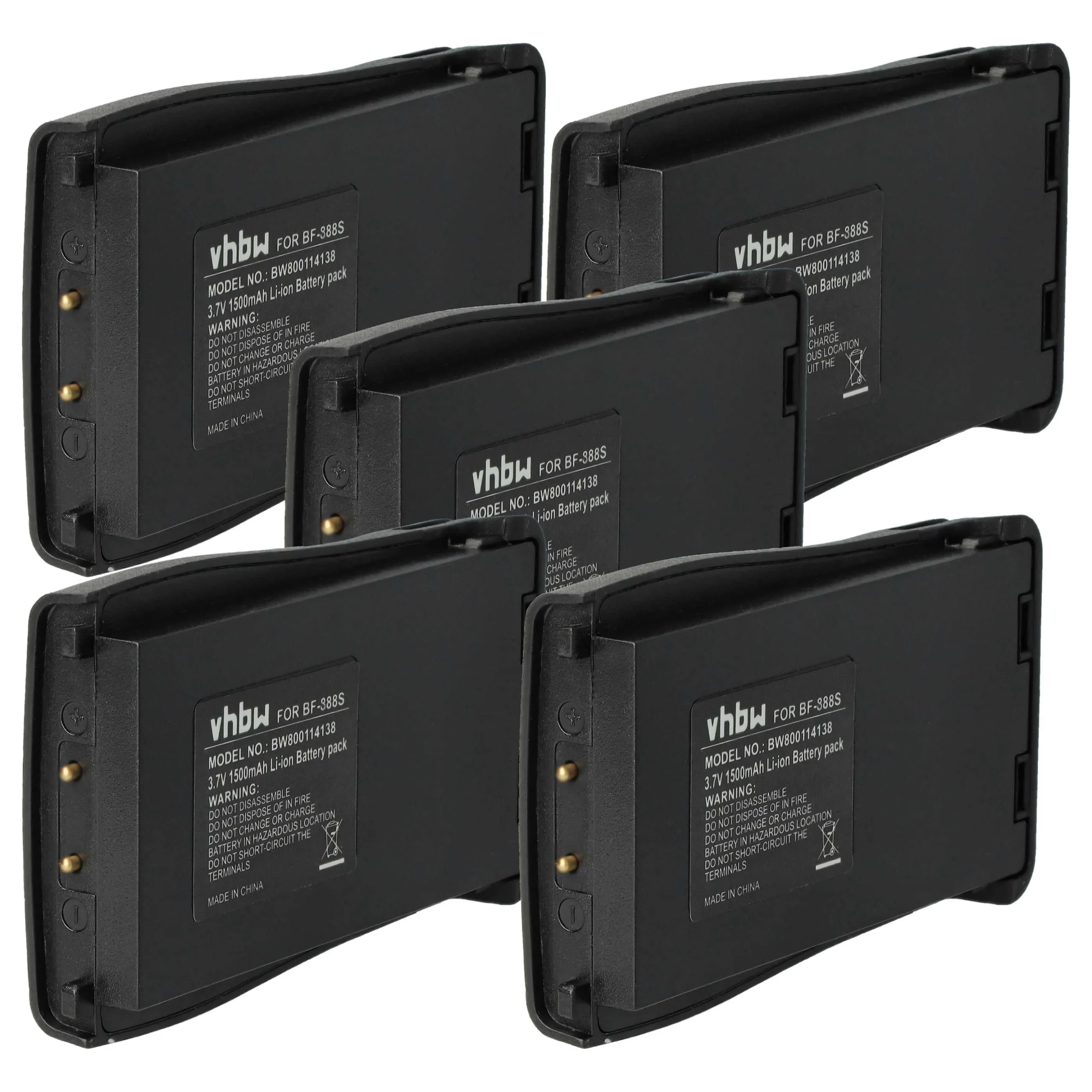 5x Batteries remplace Baofeng BL-1 pour radio talkie-walkie Retevis- 1500mAh 3,7V Li-ion