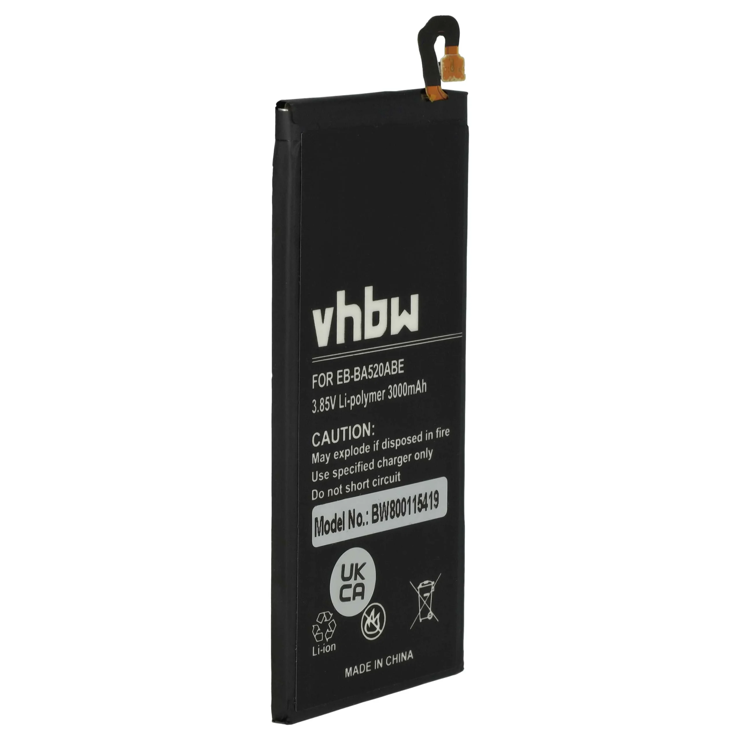 Batterie remplace Samsung EB-BA520ABE, GH43-04680A téléphone portable Samsung - 3000mAh 3,85V Li-polymère