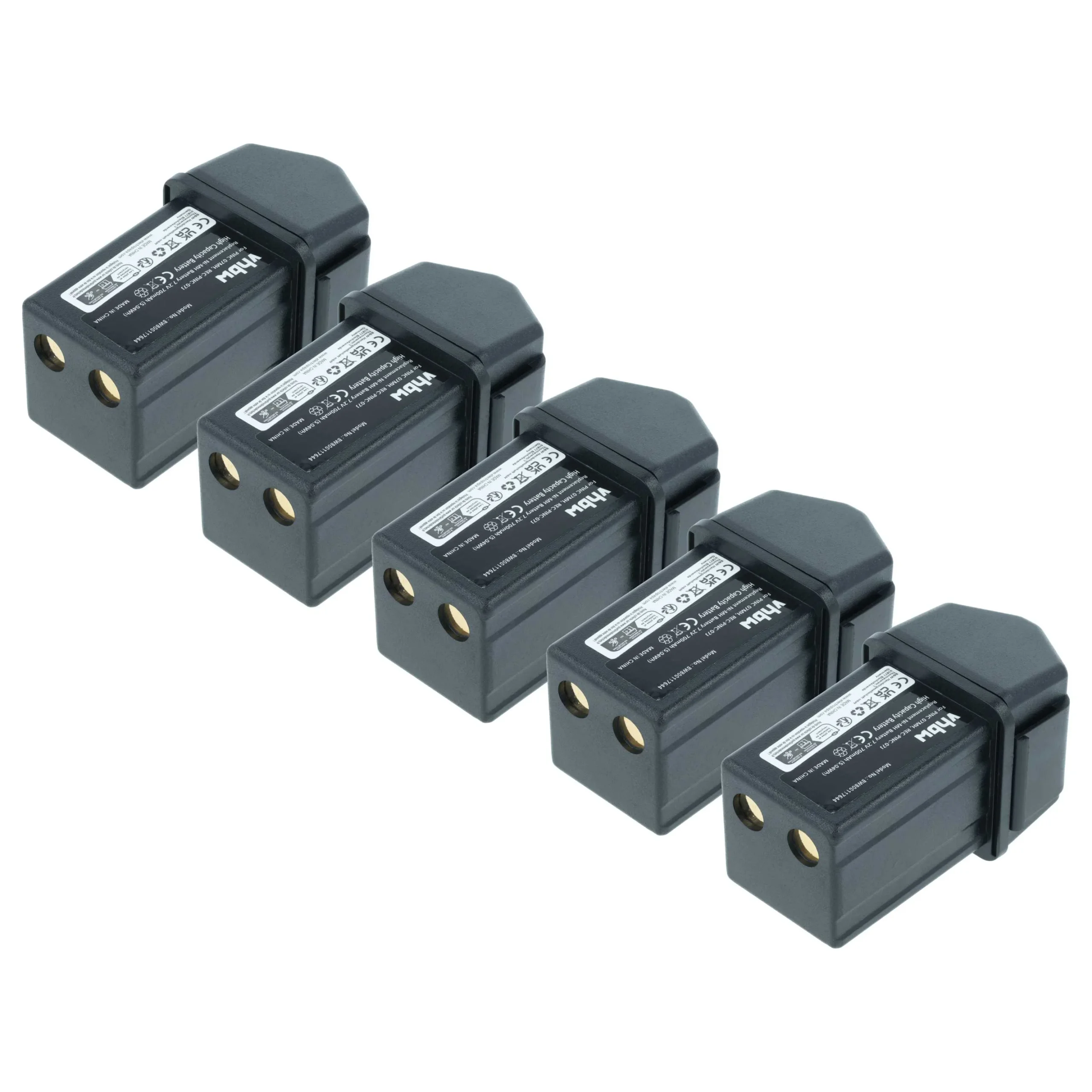 5x Batteries remplace Elca REC-PINC-07J, PINC 07MH, PINC-07MH pour télécommande Elca- 700mAh 7,2V NiMH