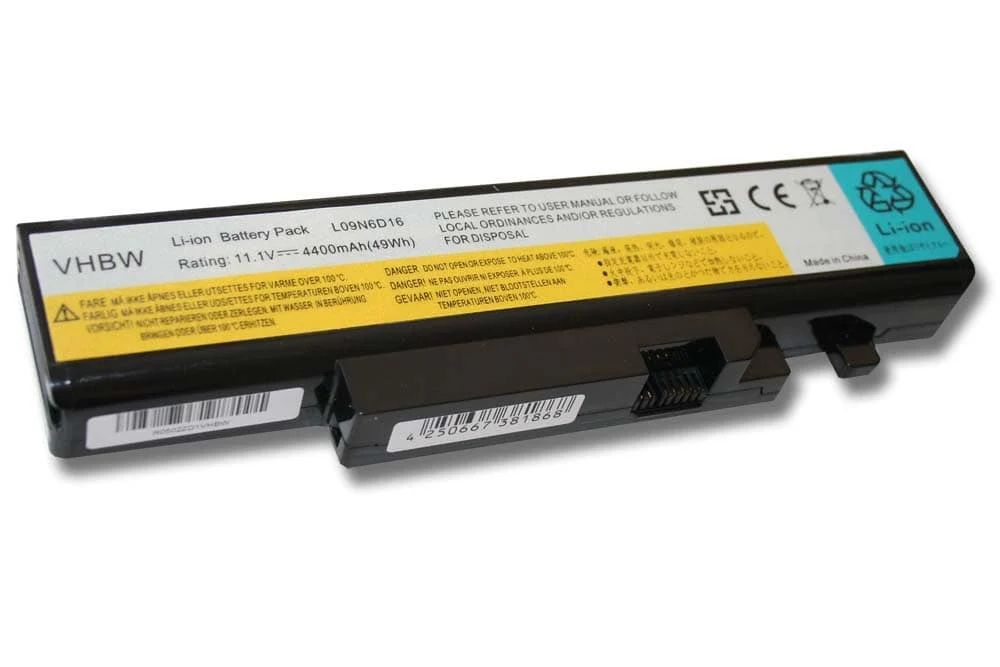 Batterie remplace Lenovo 121000917, 121000916 pour ordinateur portable Lenovo- 4400mAh 11,1V Li-ion, noir