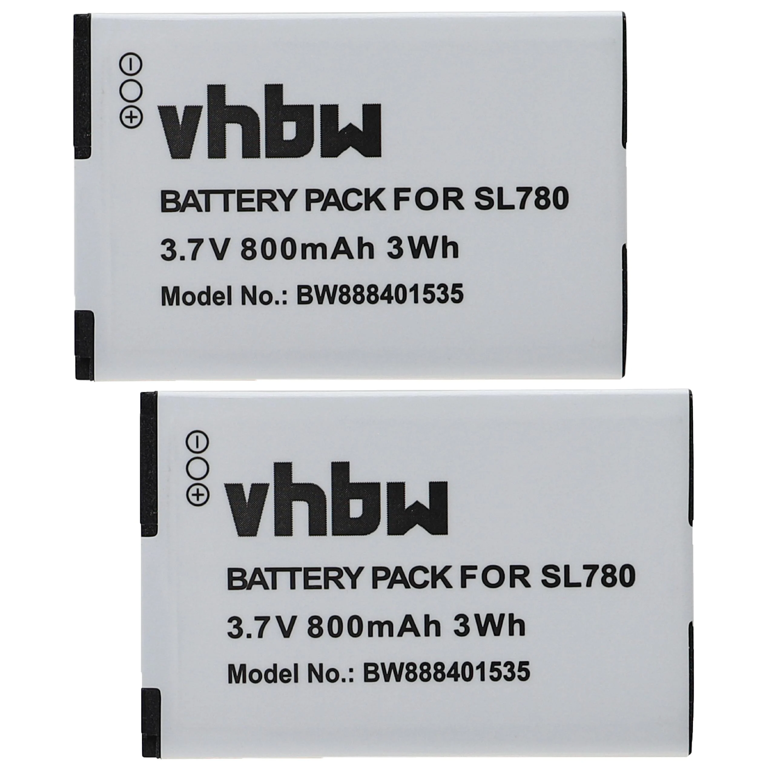2x Batteries remplace Siemens S30852-D2152-X1, 4250366817255 pour téléphone Gigaset - 800mAh 3,7V Li-ion