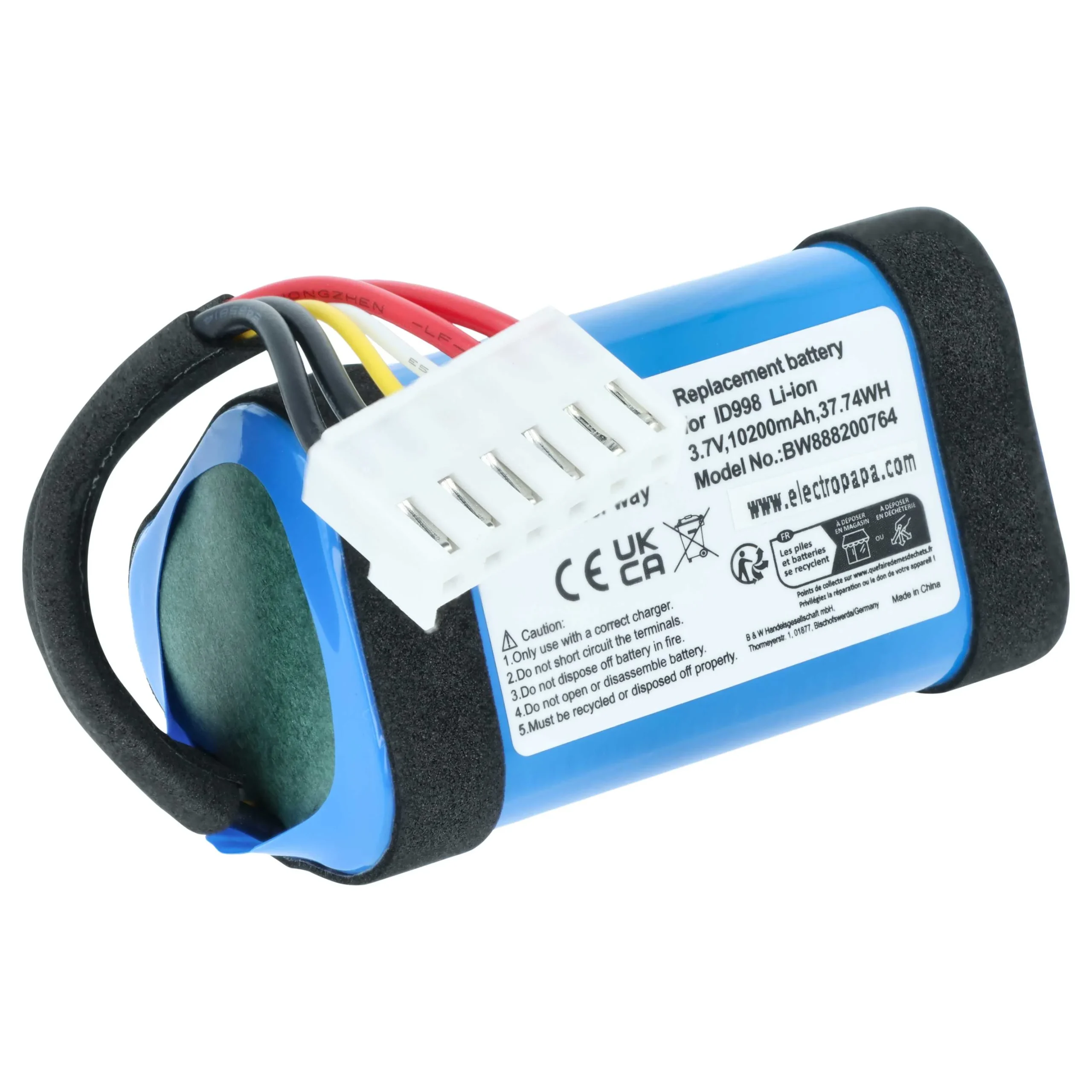 Batterie remplace JBL SUN-INTE-118, 1INR19/66-3, ID998, IY1068, IAA011NA enceinte JBL - 10200mAh 3,7V Li-ion