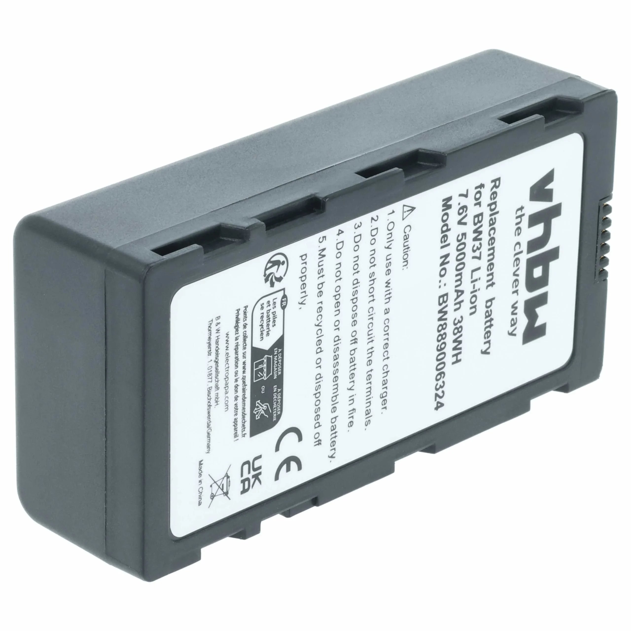 Batterie remplace DJI WB37 pour manette de drone DJI - 5000mAh 7,4V Li-polymère