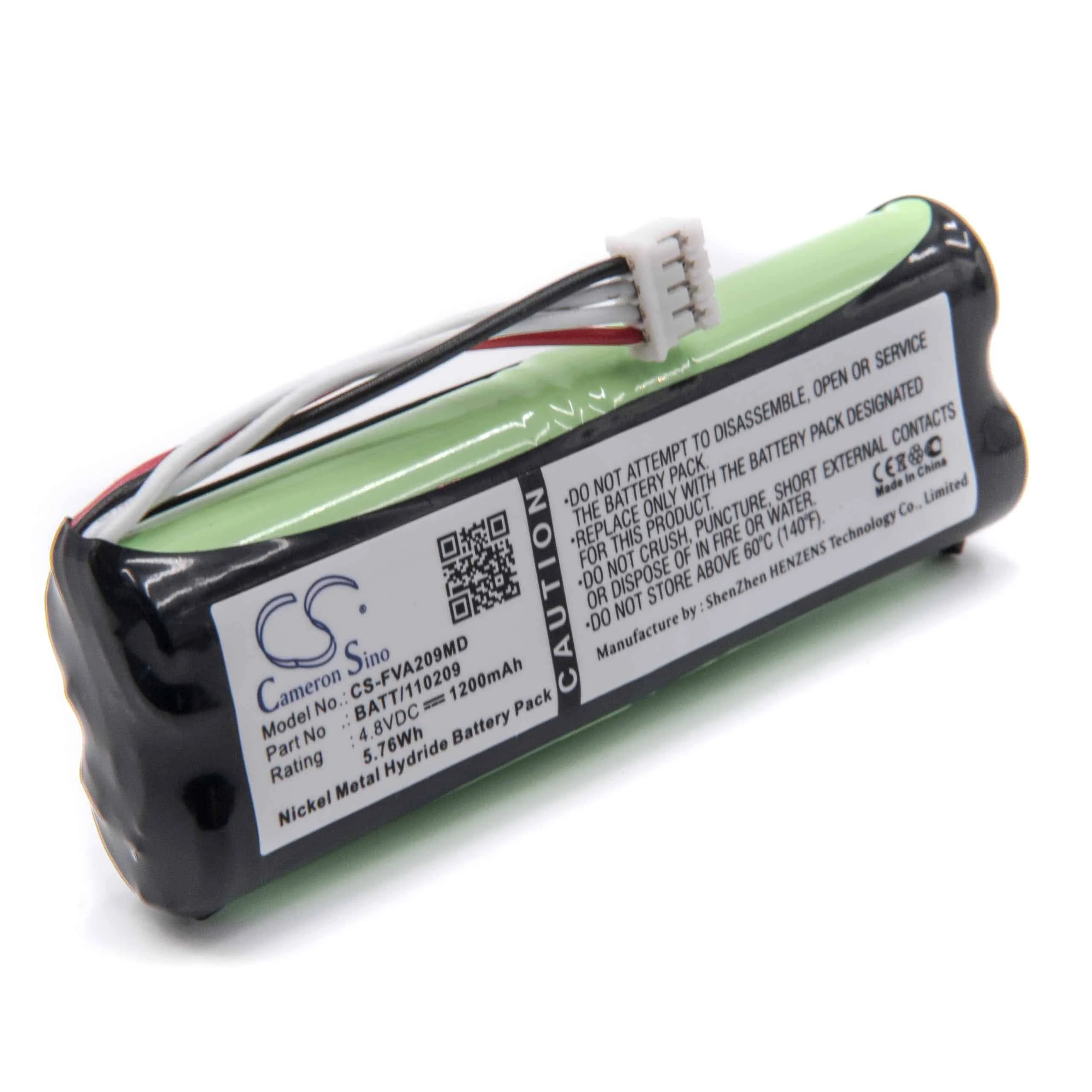 Batterie remplace Fresenius 110320-O, 110209-XO, 120209 pour appareil médical Fresenius - 1200mAh 4,8V NiMH