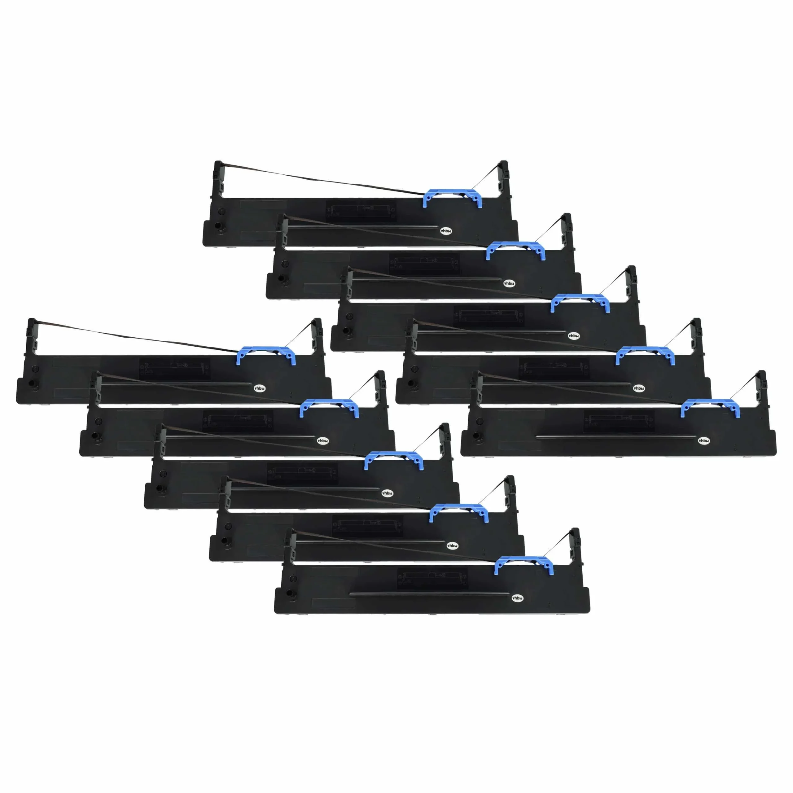 10x Ruban encreur remplace Tally 099007 pour imprimante matricielle / étiquette - noir