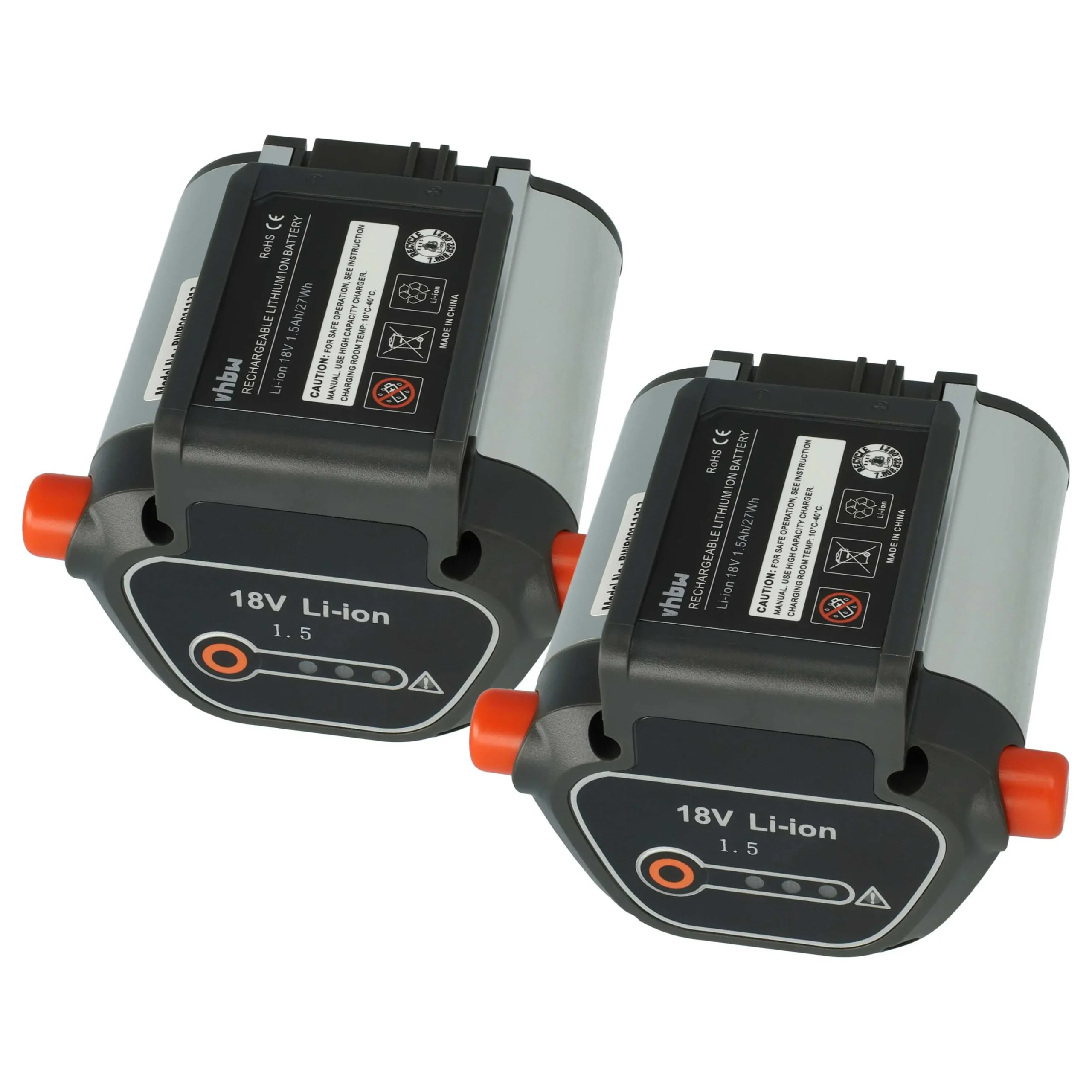 2x Batteries remplace Gardena BLi-18, 9839-20, 9840-20 pour outil de jardinage - 1500mAh 18V Li-ion