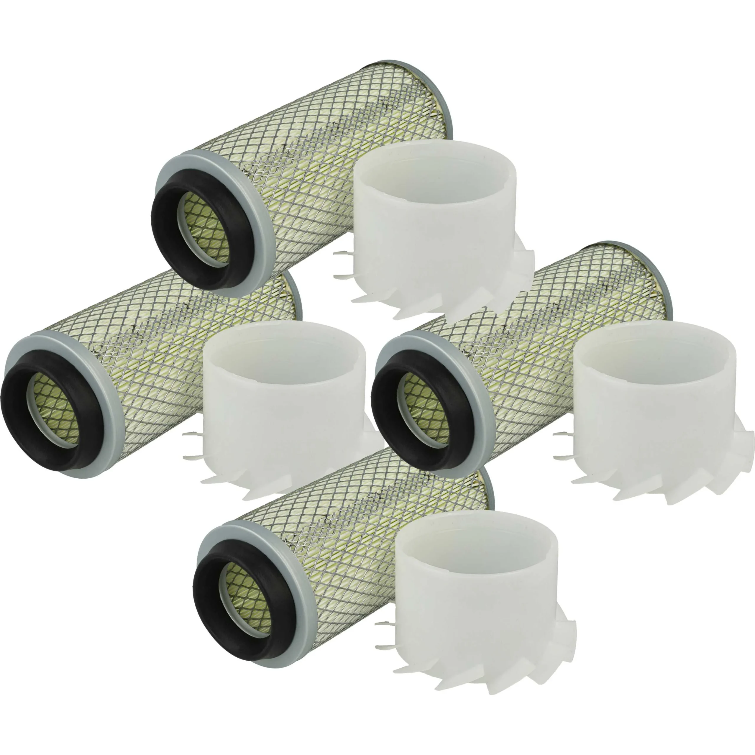 4x Filtre à air remplace AGCO 33-0111104, 72097407 pour pelleteuse Thomas - Filtre moteur extérieur