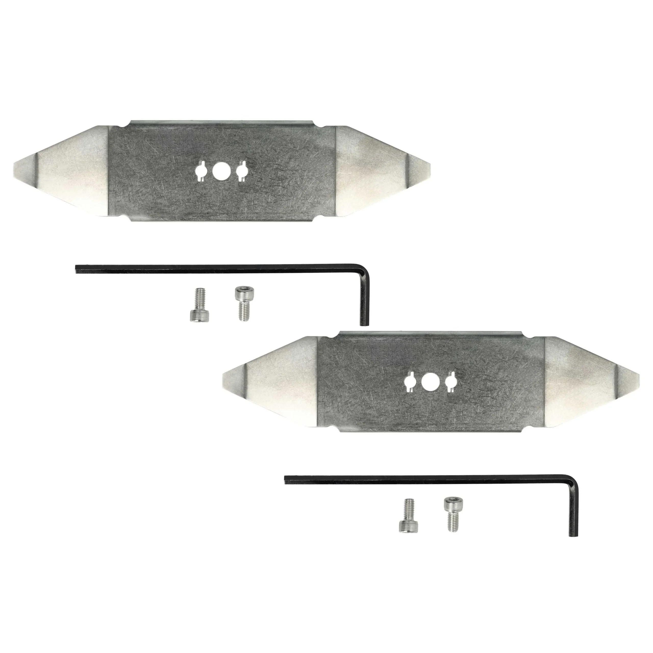 2x Lames remplace MTD 122-102-619 pour tondeuse – Couteaux acier inox, Silber