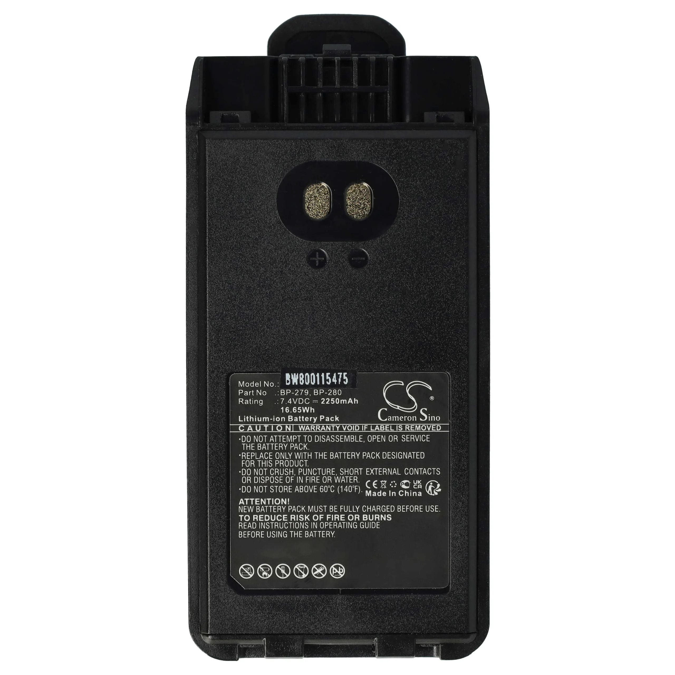 Batterie remplace Icom BP-279, BP-280, BP-280LI pour radio talkie-walkie Icom- 2250mAh 7,4V Li-ion