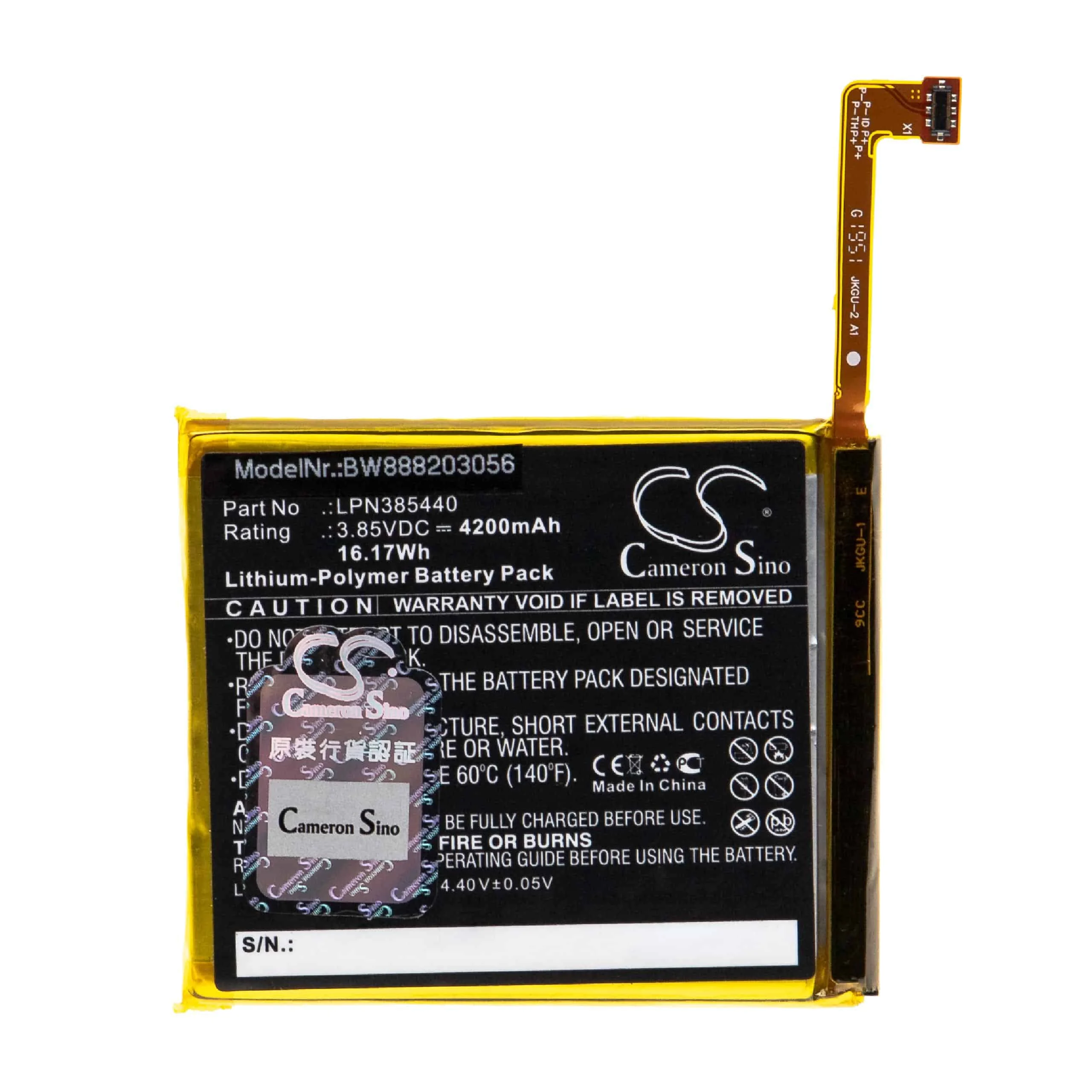 Batterie remplace Crosscall LPN385440 téléphone portable Crosscall - 4200mAh 3,85V Li-polymère