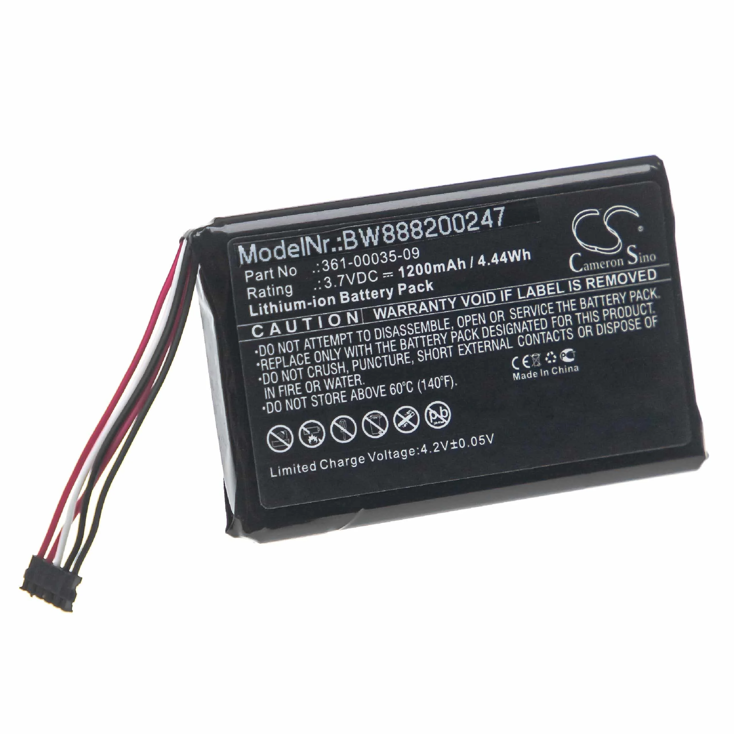 Batterie remplace Garmin 351-00035-09, 010-11828-40 collier de dressage de chien Garmin - 1200mAh 3,7V Li-ion