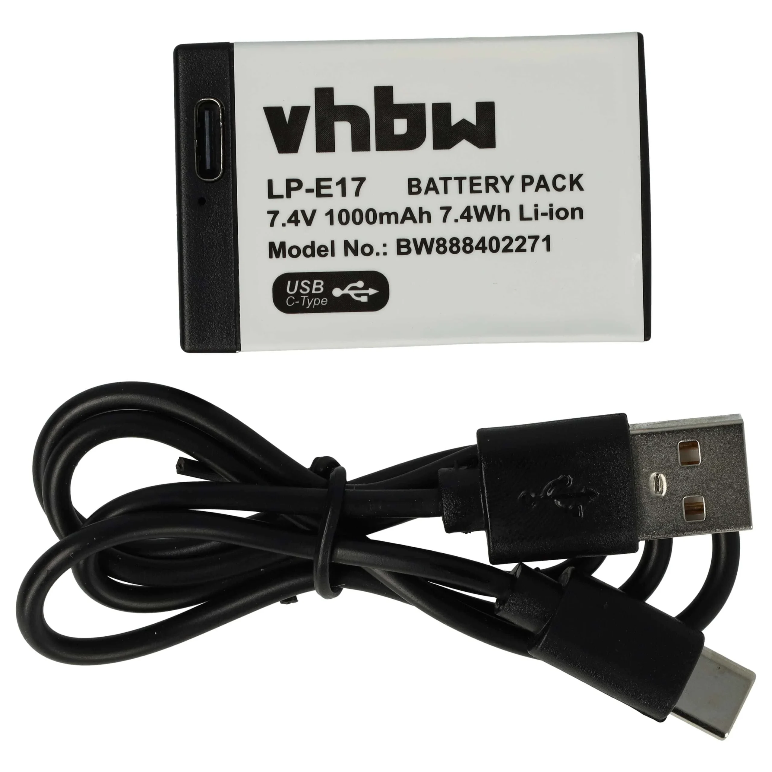 Batterie remplace Canon LP-E17 pour appareil photo Saramonic- 1000mAh 7,4V Li-ion - USB-C