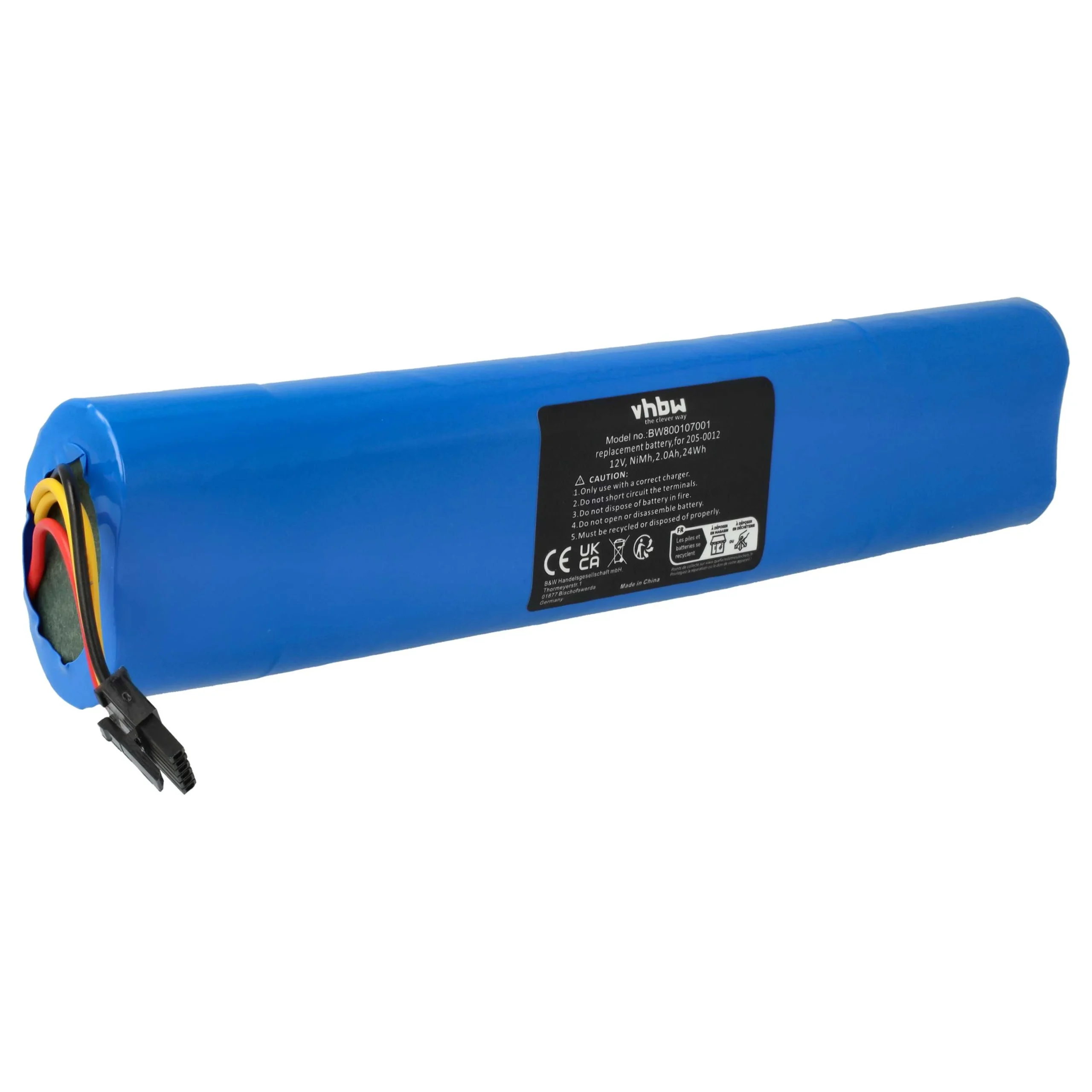 Batterie remplace Neato 205-0012, 945-0129, 945-0177, 945-0123 pour robot aspirateur Neato - 2000mAh 12V NiMH
