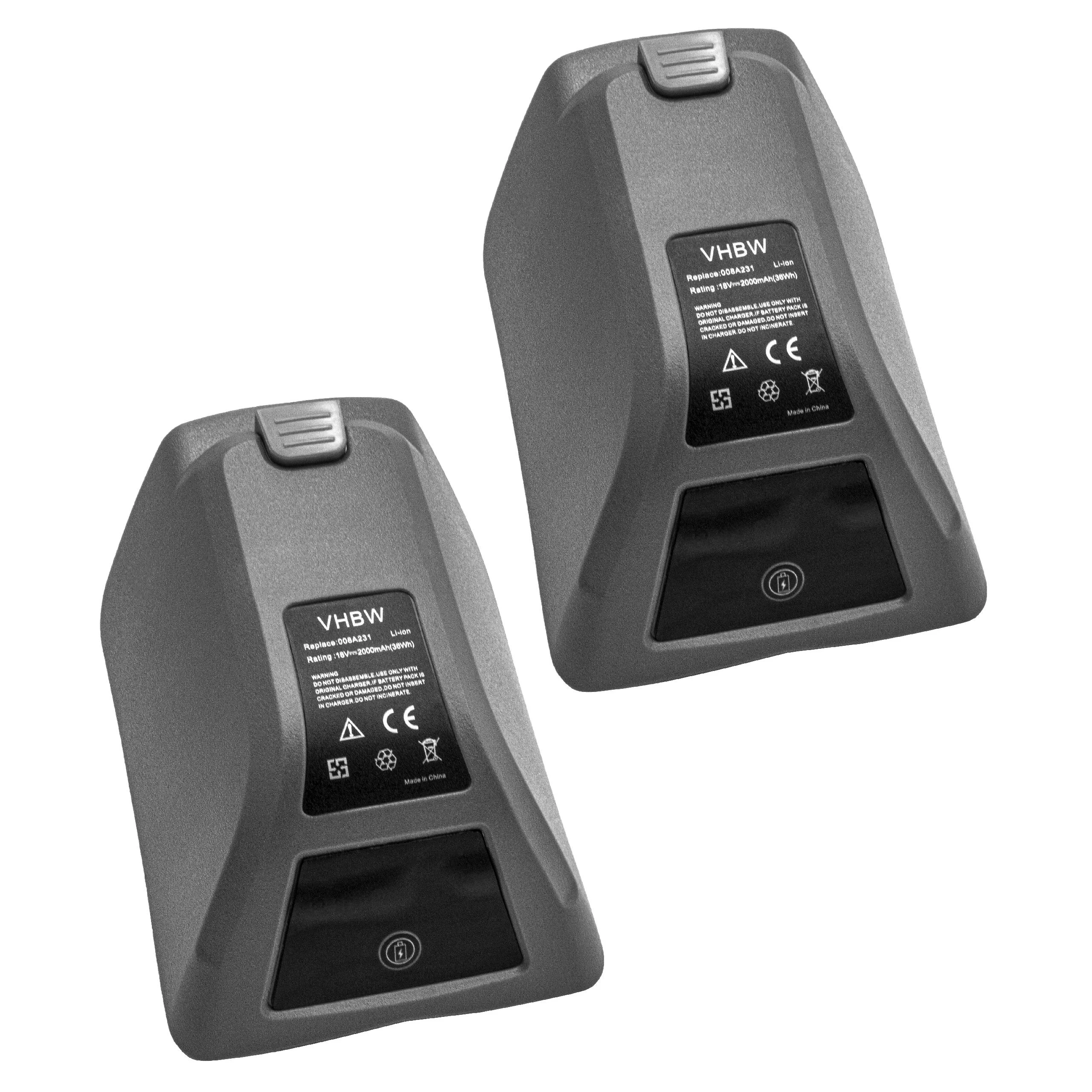 Batterie (2 pcs.) remplace Gardena 008A231 outil électrique Gardena - 2000mAh 18V Li-ion
