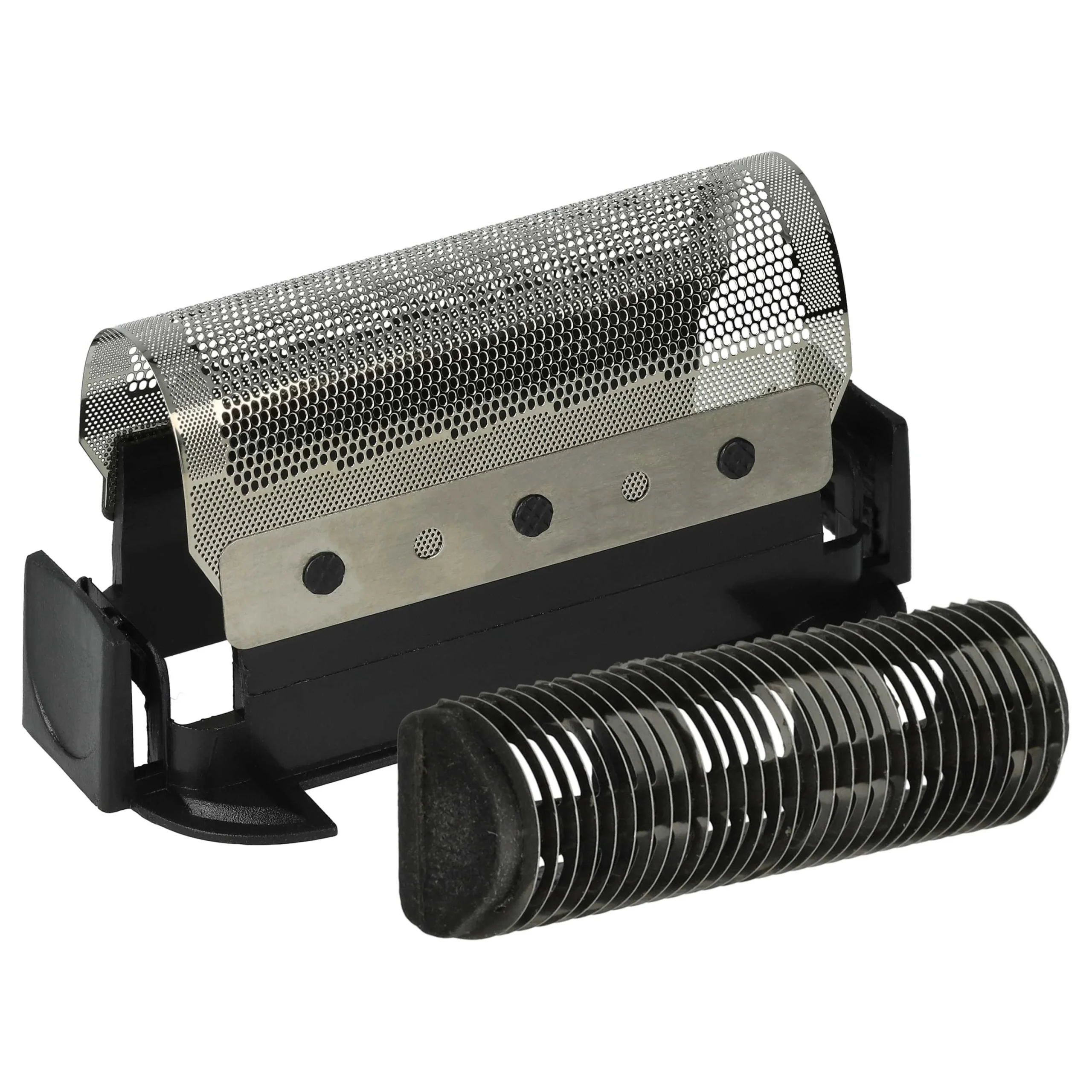 1x bloc de lames, 1x grille de rasoir avec cadre pour Braun S, SL, Plus, 2000 - noir / argenté