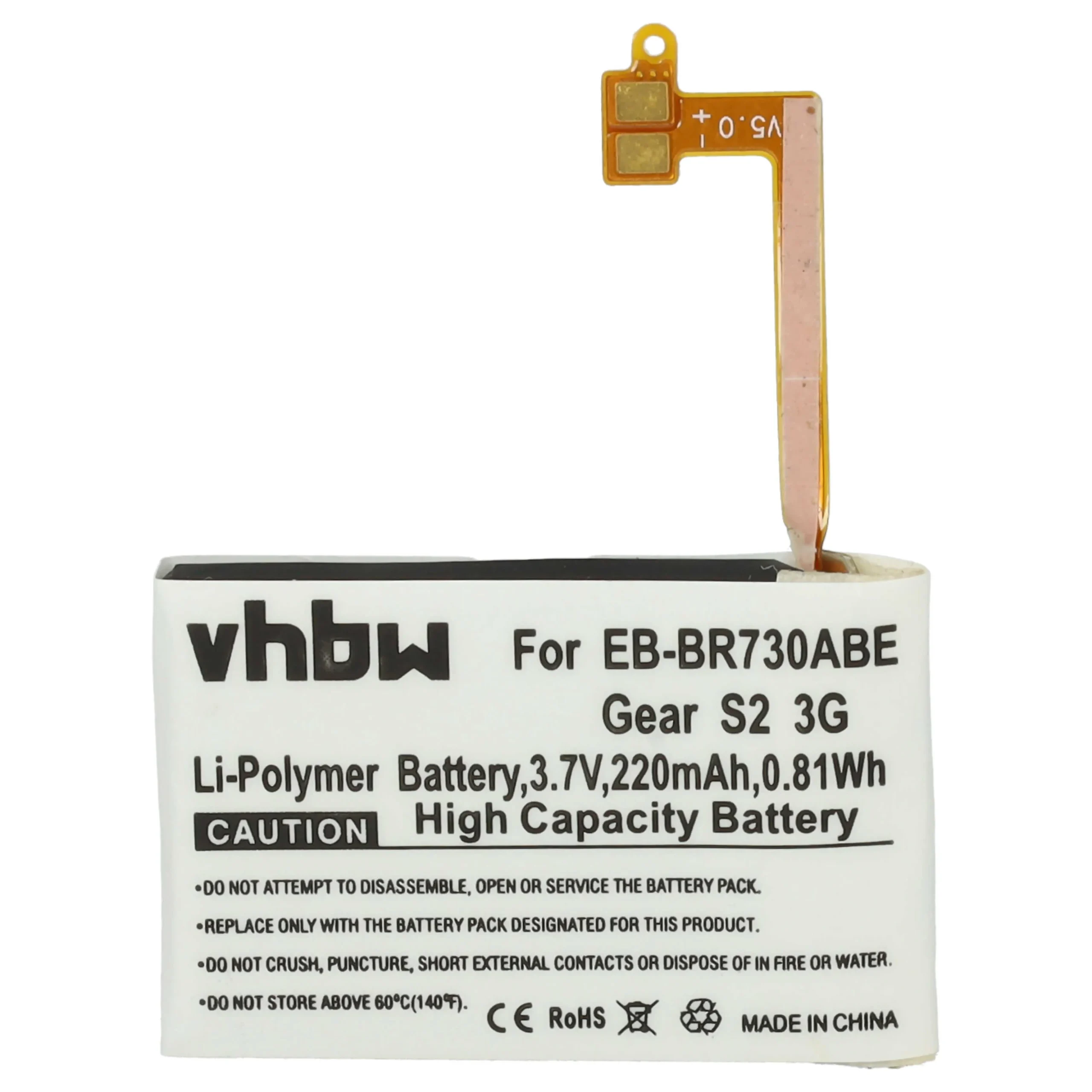 Batterie remplace Samsung GH43-04538B, EB-BR730ABE montre connectée - 220mAh 3,7V Li-polymère + outils