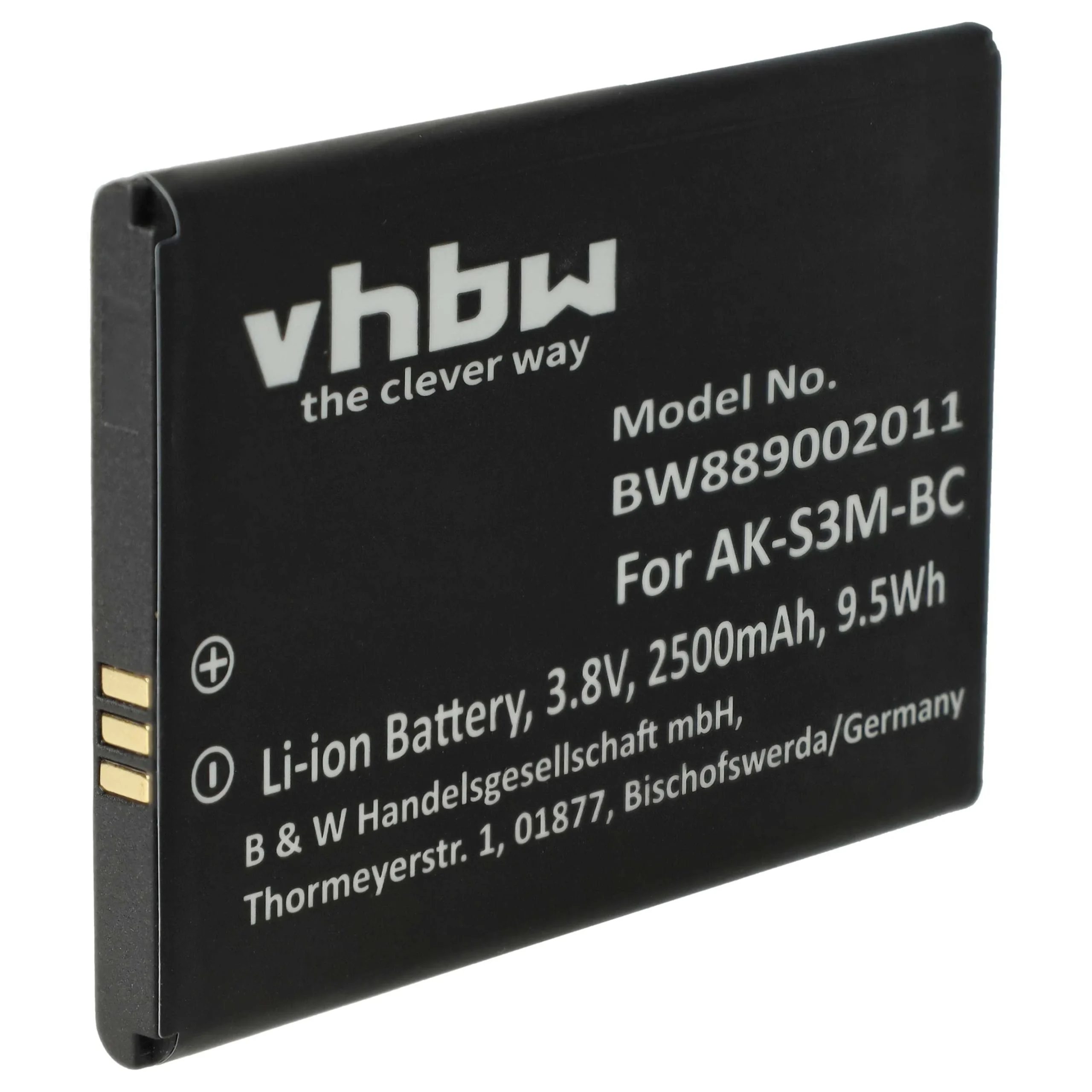 Batterie remplace Emporia AK-S3M téléphone portable senior Emporia - 2500mAh 3,8V Li-polymère