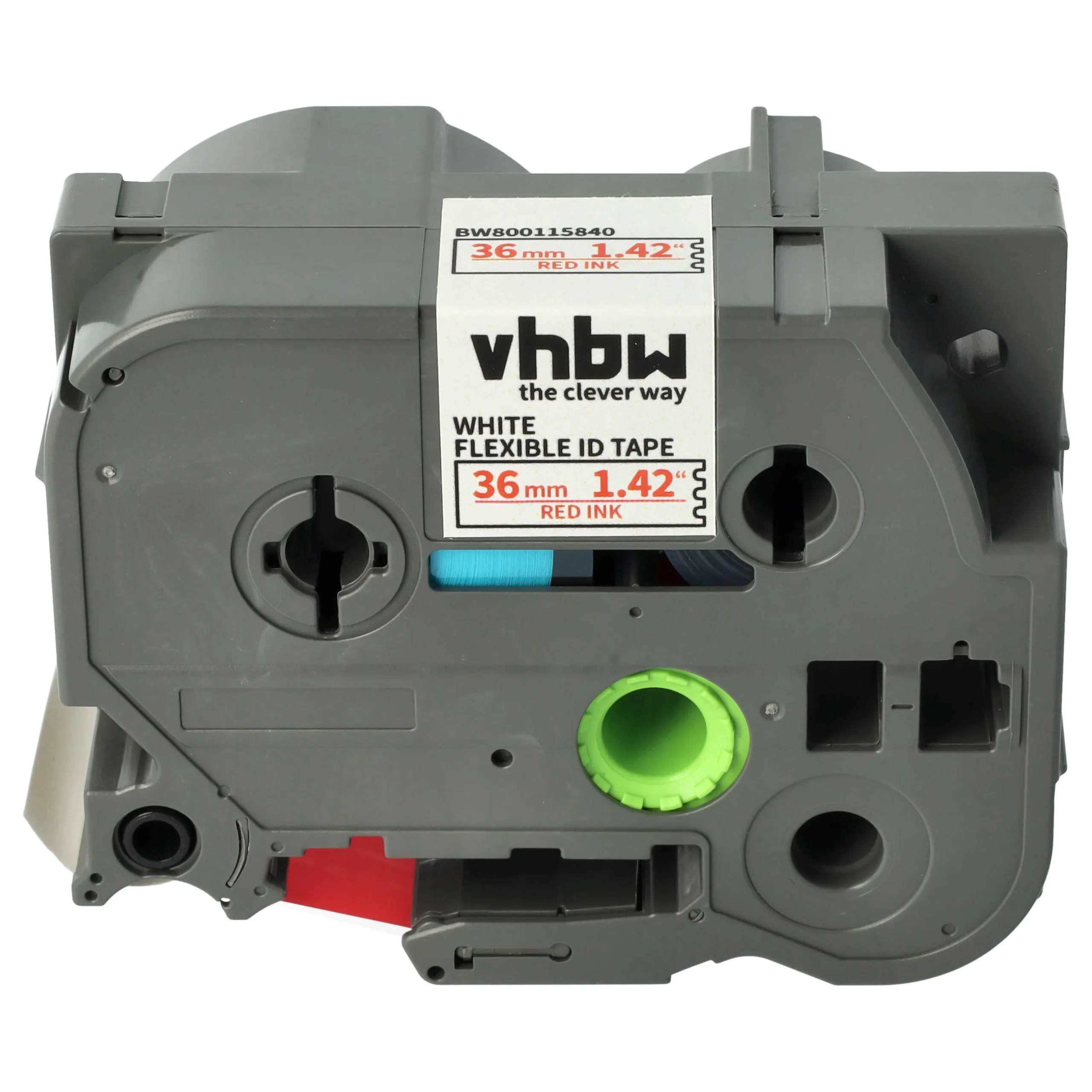 Cassette à ruban remplace Brother TZE-FX262 - 36mm lettrage Rouge ruban Blanc, plastique, souple