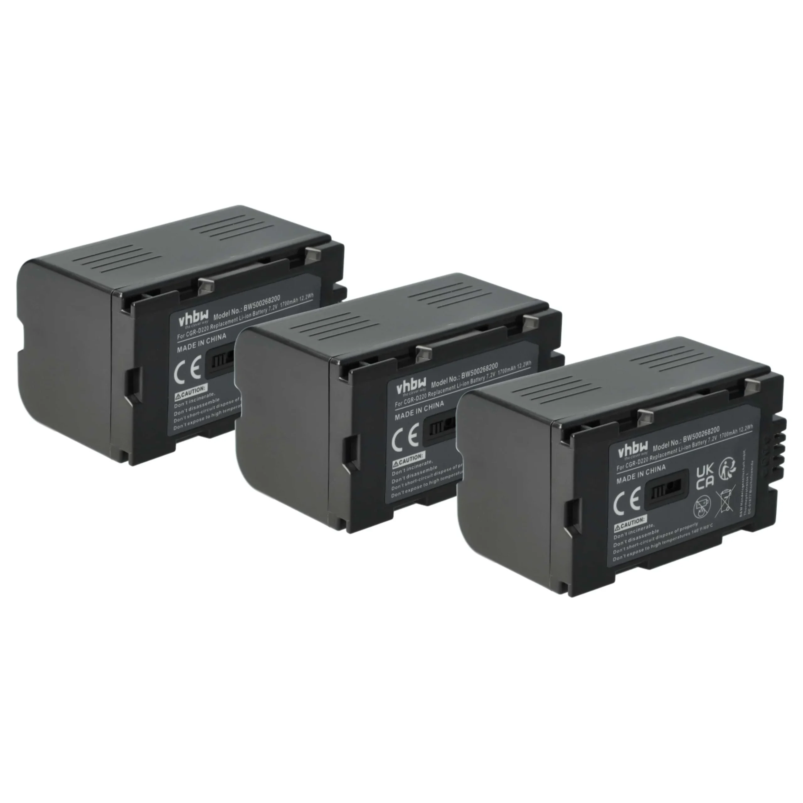3x Batteries remplace Hitachi DZ-BP16, DZ-BP28 pour caméscope Grundig- 1700mAh 7,2V Li-ion
