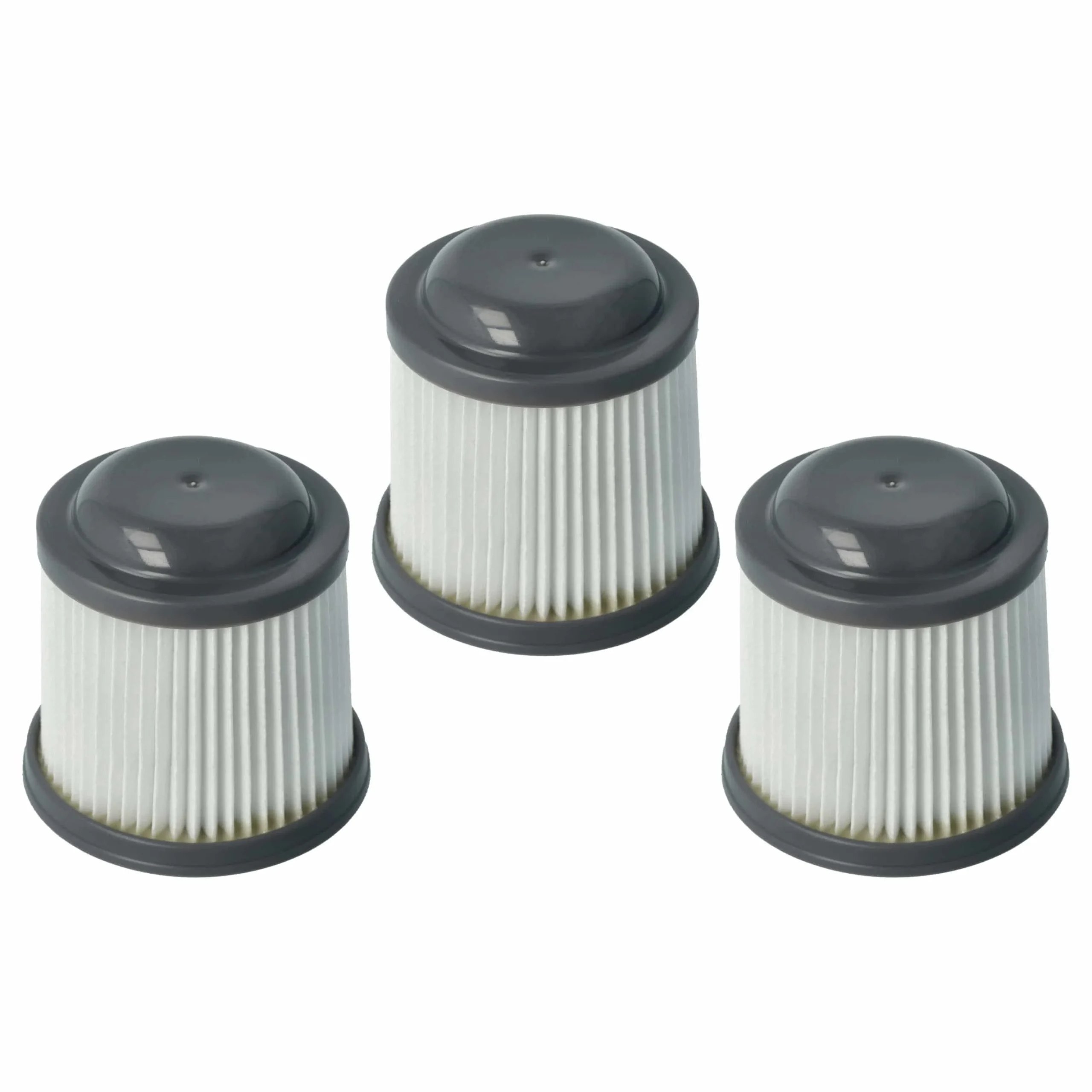 3x Filtre remplace Black & Decker VF90, PVF110 pour aspirateur Black & Decker - Cartouche Filtre, blanc / gris