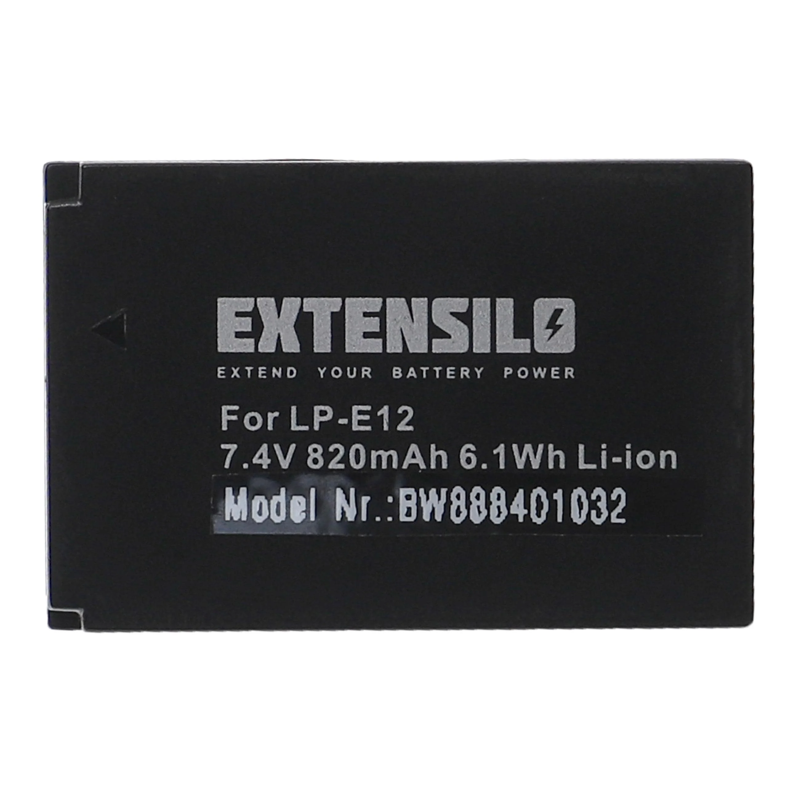 Batterie remplace Canon LP-E12 pour appareil photo Canon- 820mAh 7,4V Li-ion