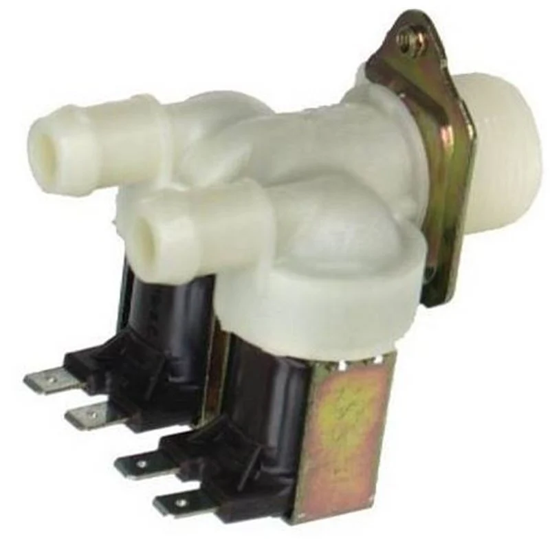Electrovanne 2 voies 180° 10mm avec réducteur pour lave-linge – Brandt – Vedette – 31x1358