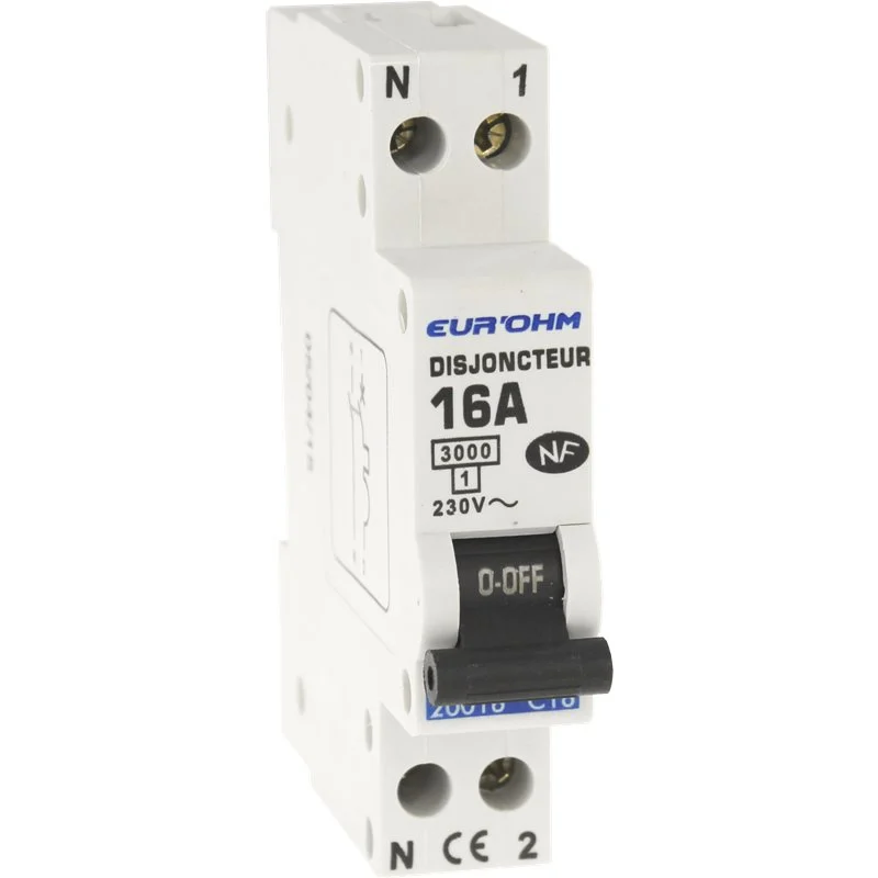 EUROHM Disjoncteur 16A Ph+N courbe C 3kA 230V, 20016 - Promos