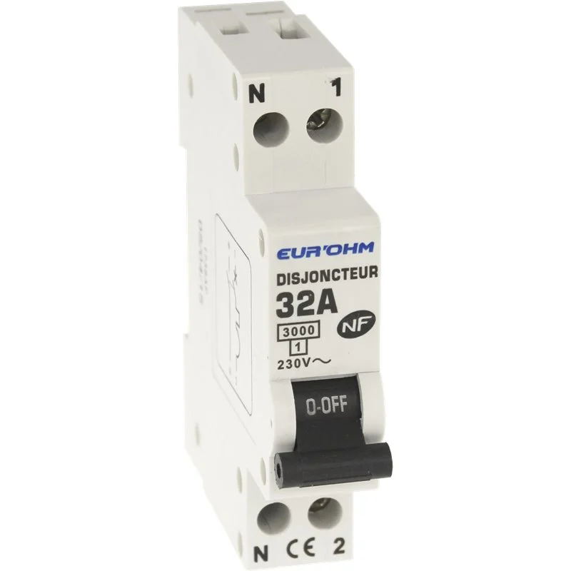 EUROHM Disjoncteur 32A Ph+N courbe C 3kA 230V, 20032 - Promos