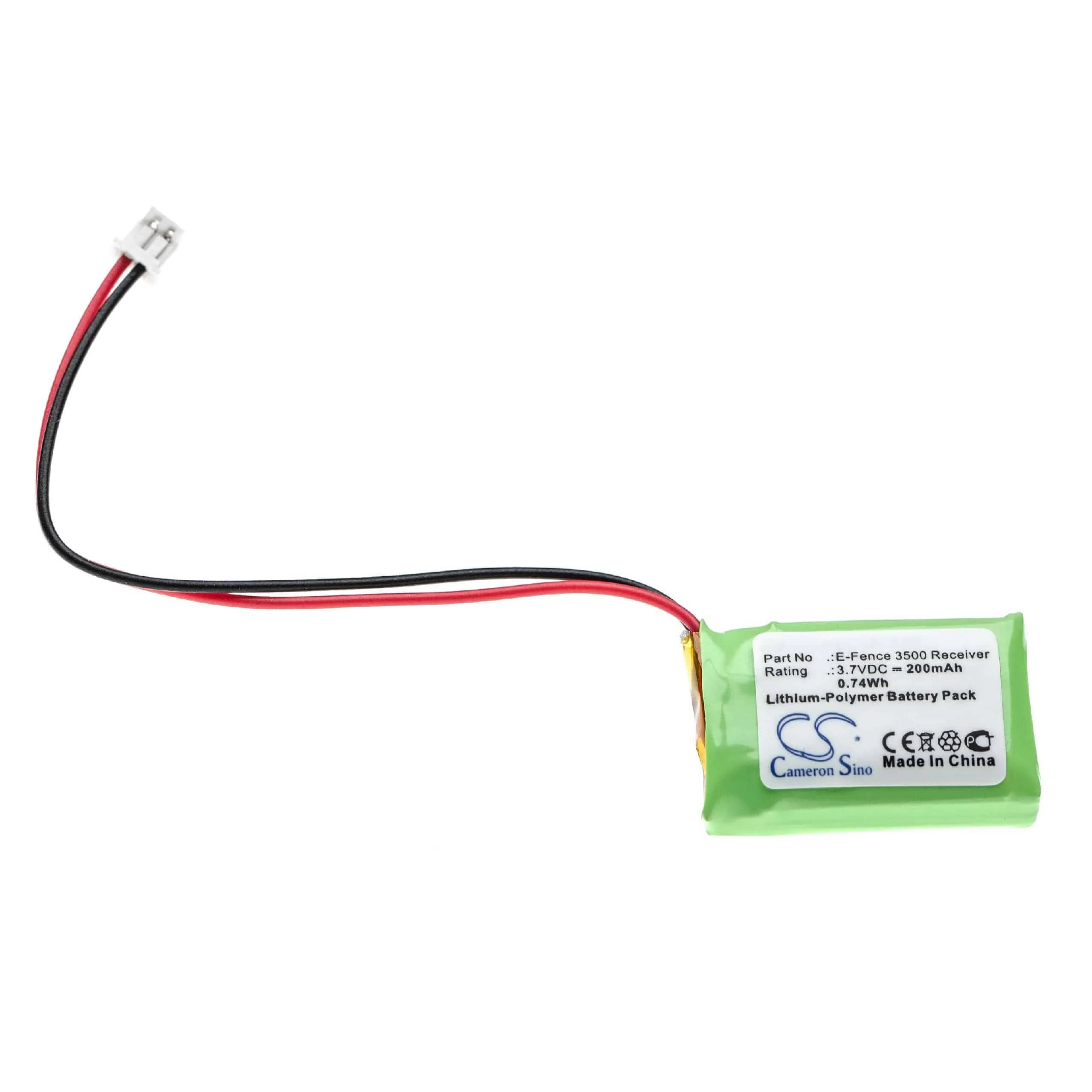 Batterie collier de dressage de chien Dogtra E-Fence 3500 Receiver, YS-300 Bark Collar - 200mAh 3,7V Li-polymè