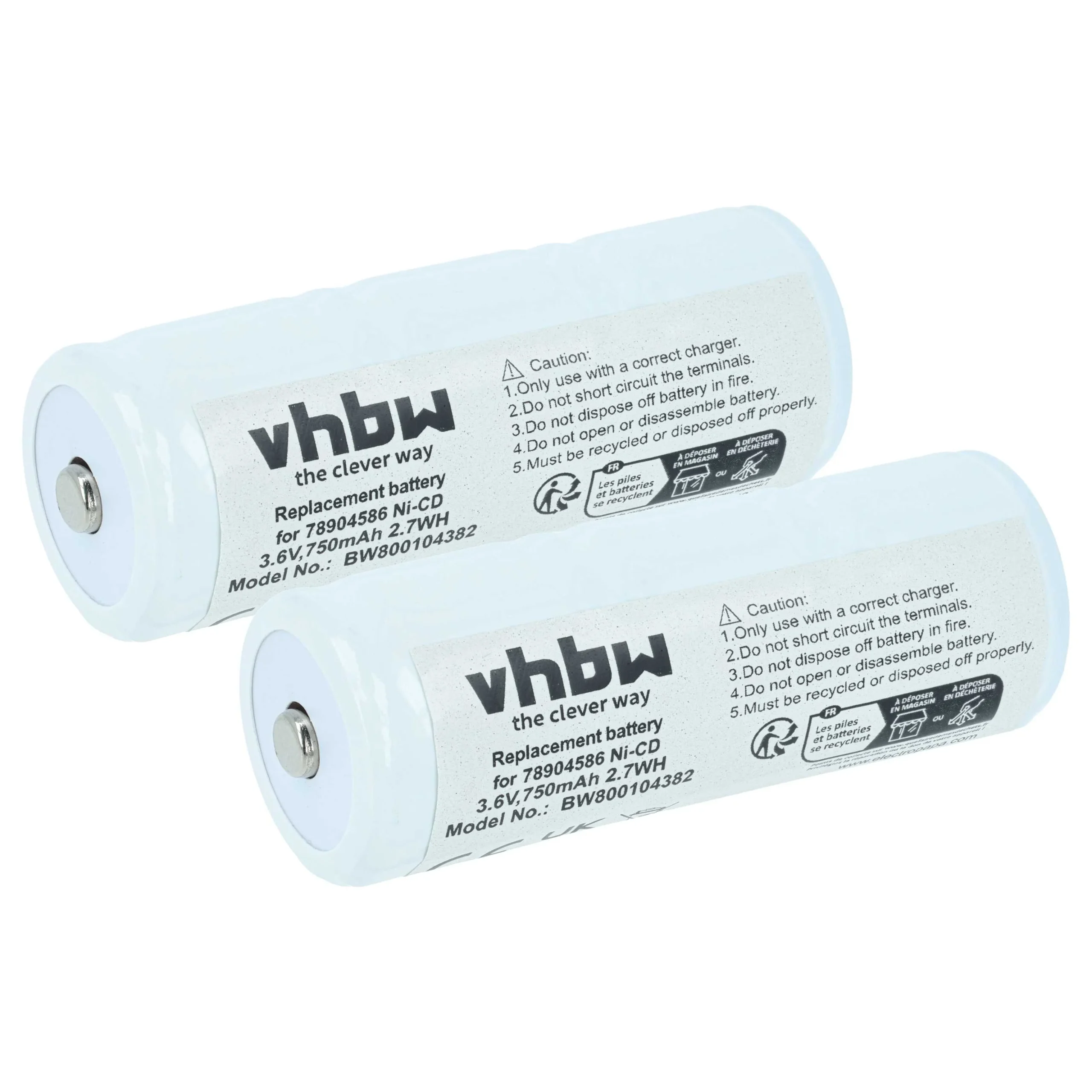Batterie (2 pcs.) remplace 78904586 pour appareil médical Cardinal Medical - 750mAh 3,6V NiCd