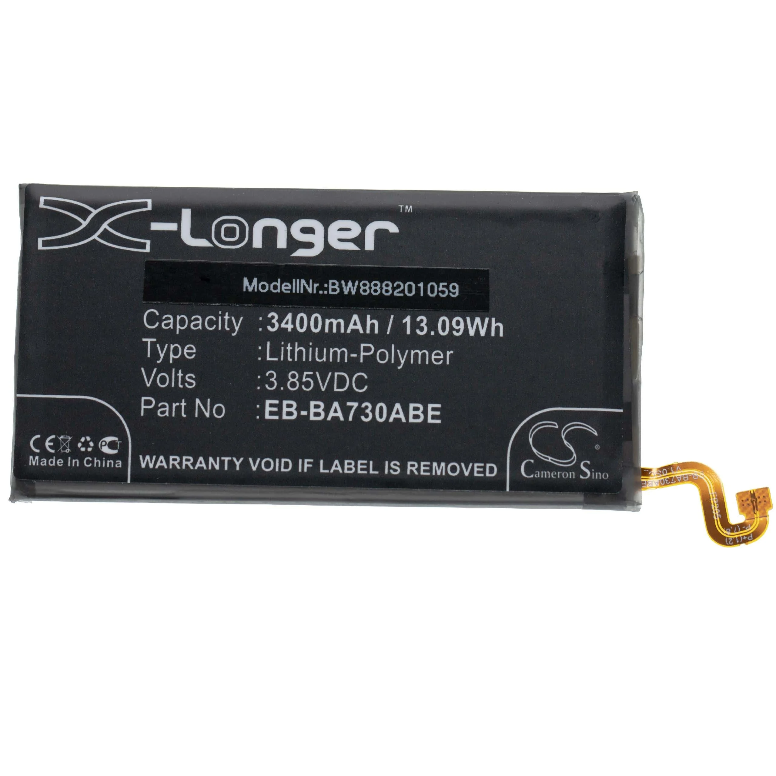 Batterie remplace Samsung EB-BA730ABE téléphone portable Samsung - 3400mAh 3,85V Li-polymère
