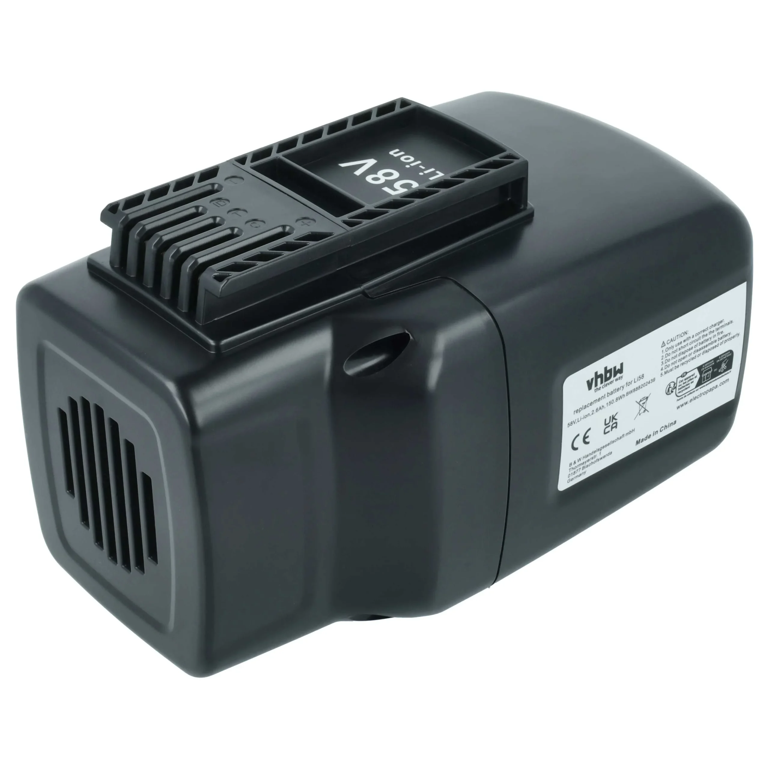 Batterie pour outil de jardinage McCulloch, Jonsered, Poulan Pro - 2600mAh 58V Li-ion