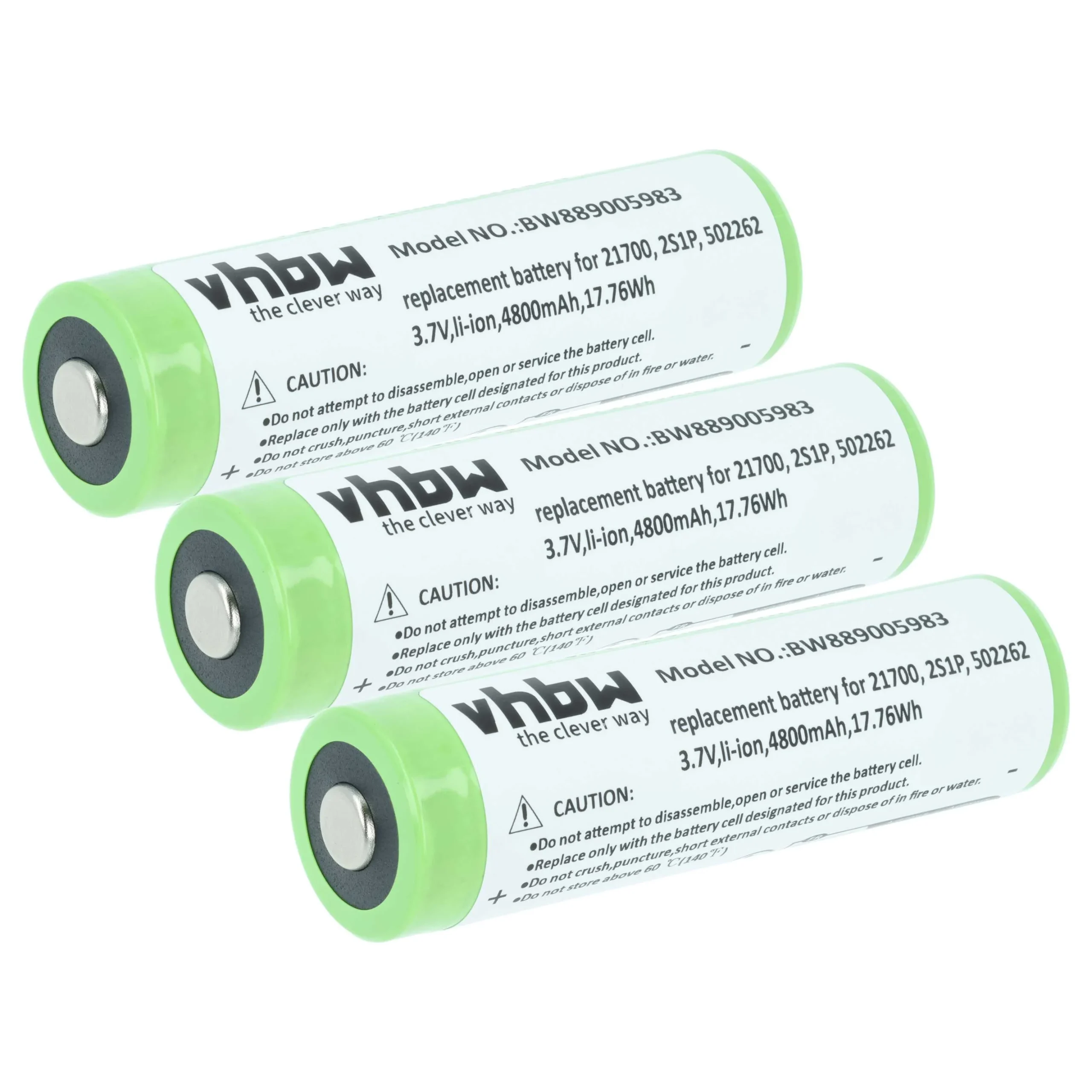 Batterie (3 pcs.) remplace Ledlenser 2S1P, 502262 lampe de poche Ledlenser - 4,8Ah 3,7V Li-ion