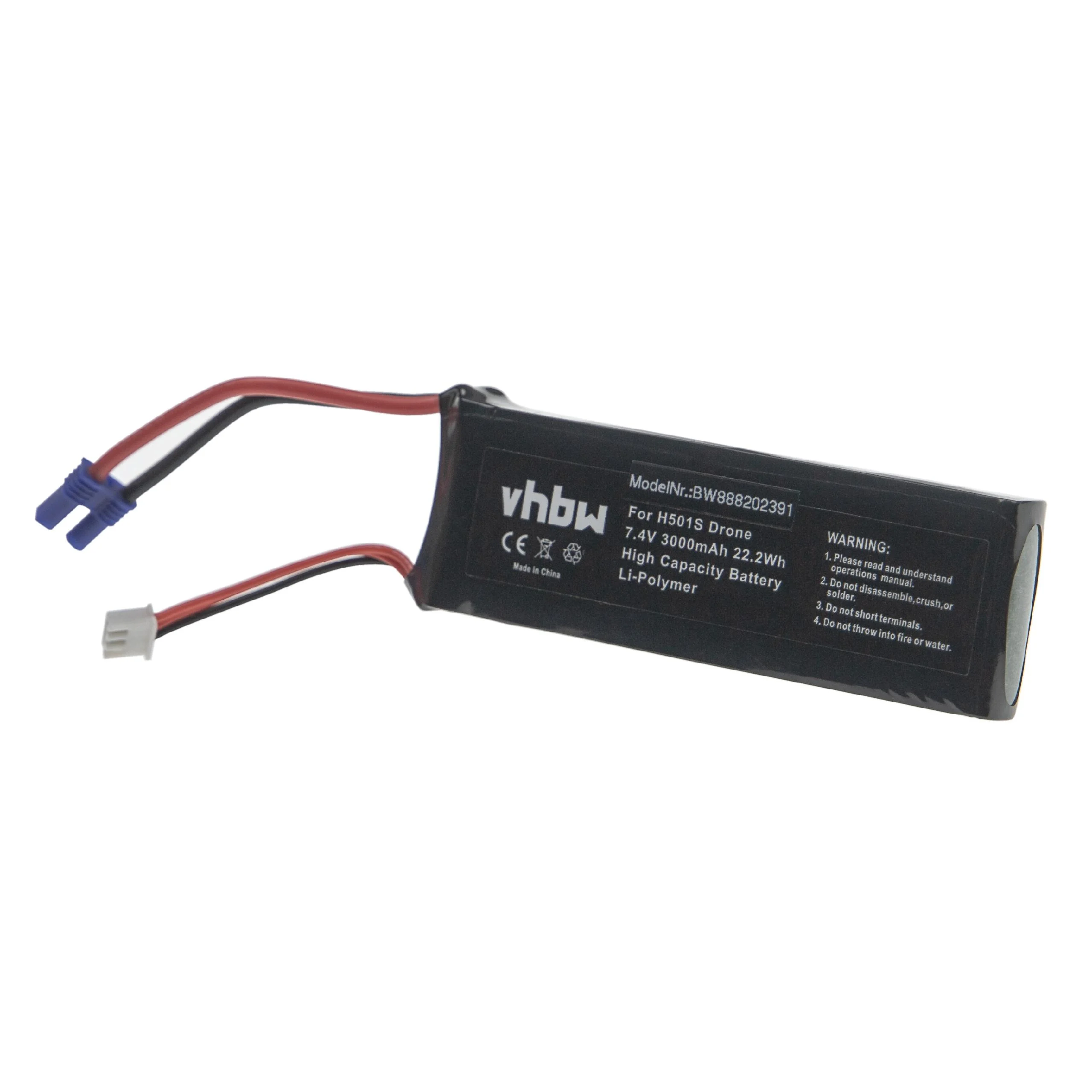 Batterie pour drone Hubsan H501S- 3000mAh 7,4V Li-polymère