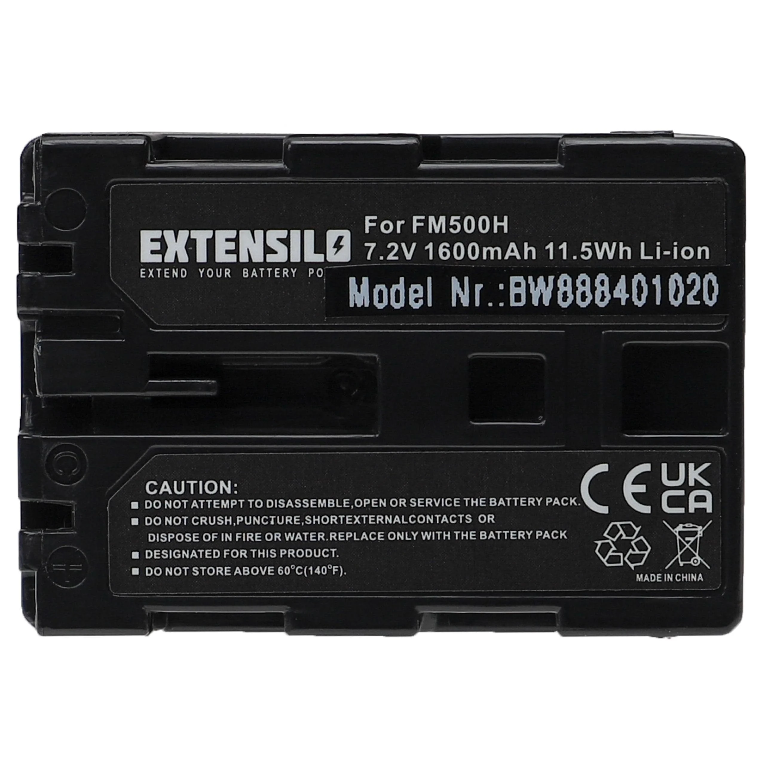 Batterie remplace Sony NP-FM500H pour appareil photo Hasselblad- 1600mAh 7,2V Li-ion