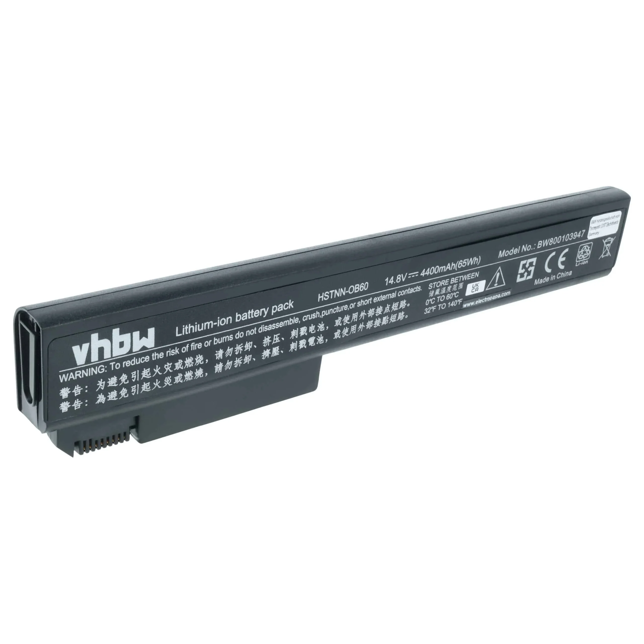 Batterie remplace HP 484788-001, 458274-421 pour ordinateur portable HP- 4400mAh 14,8V Li-ion, noir