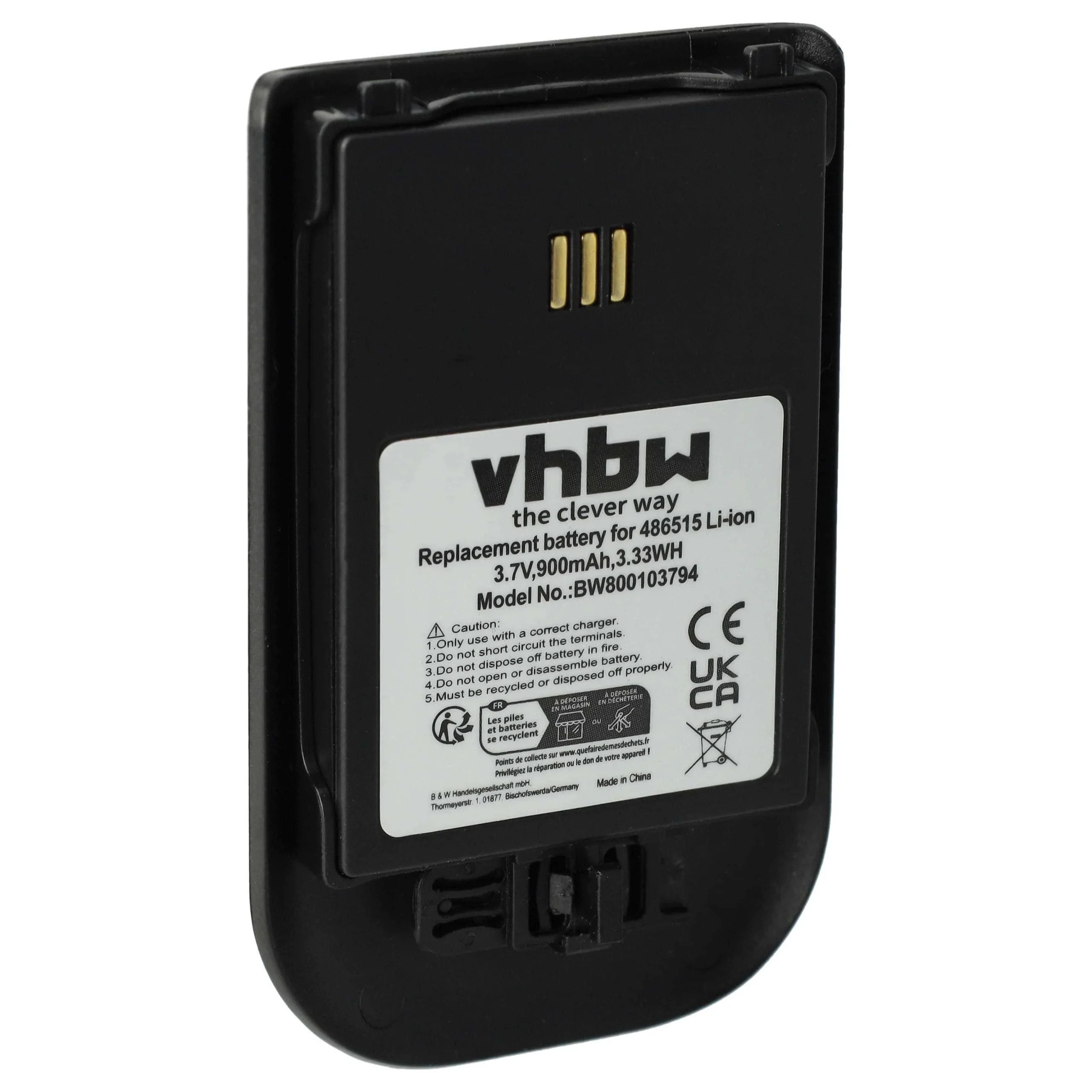Batterie remplace Alcatel 3BN78404AA pour téléphone Ericsson - 900mAh 3,7V Li-ion