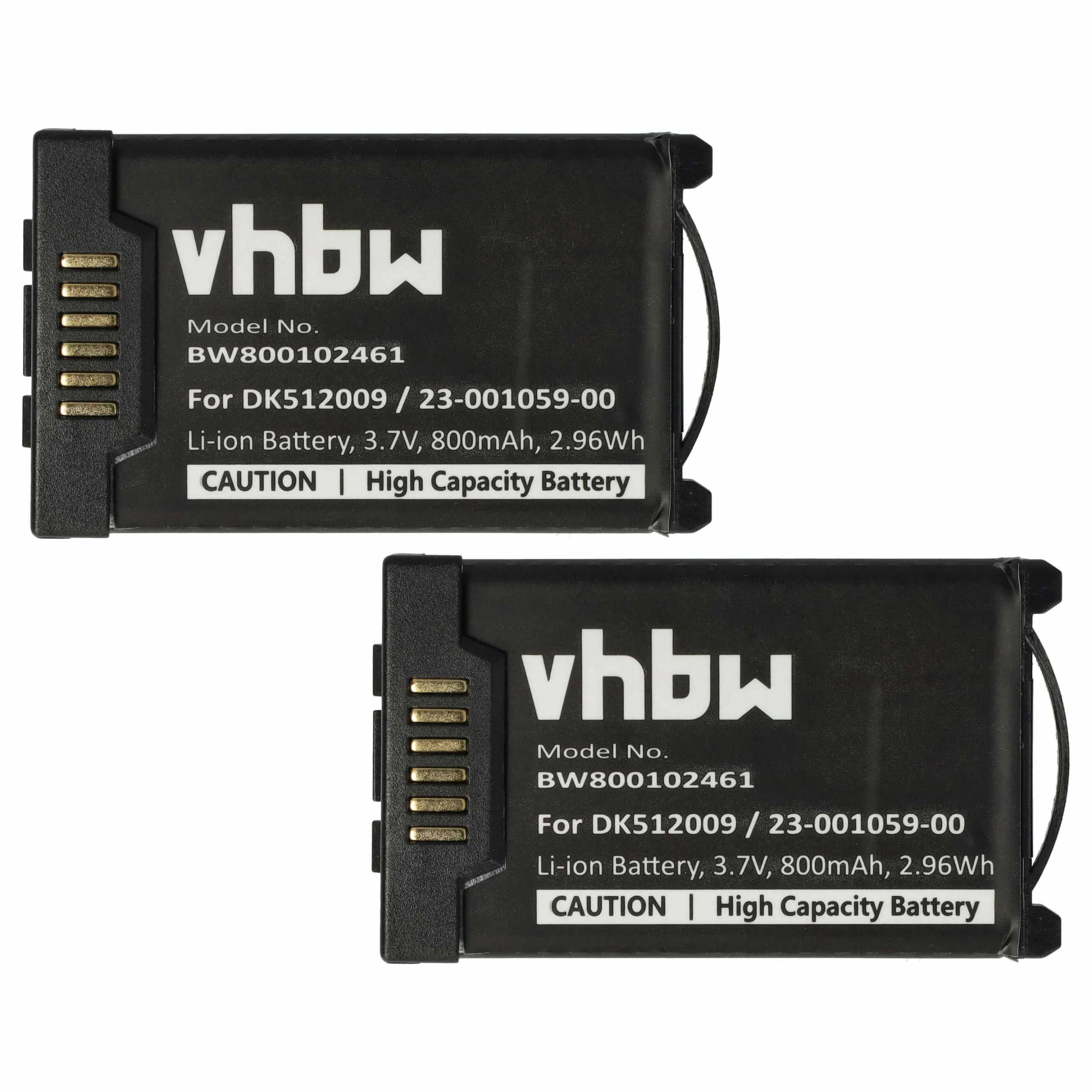 2x Batteries remplace Aastra A600ST1, 23-001080-00, 23-001059-00 pour téléphone Mitel - 800mAh 3,7V Li-ion