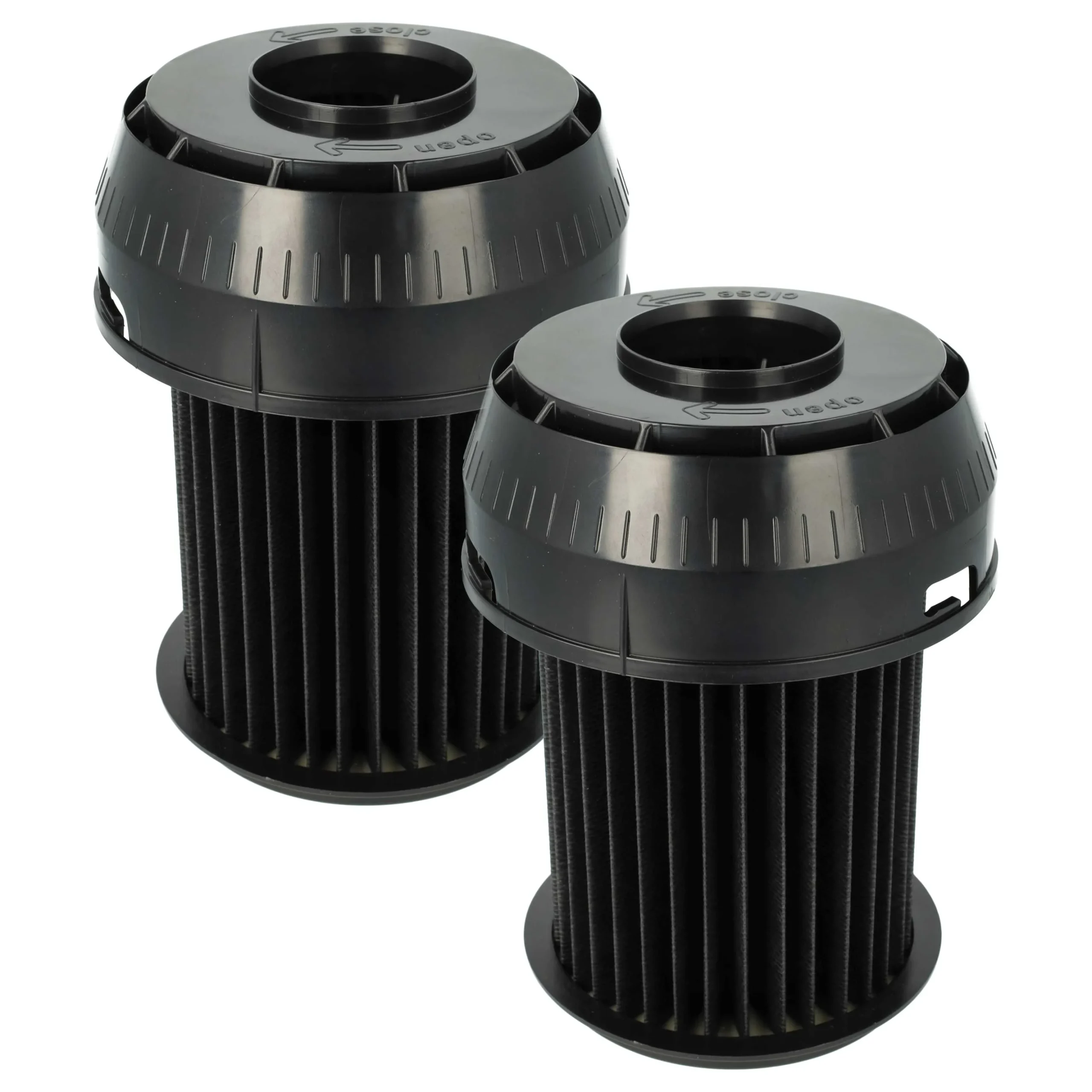 2x Filtre remplace Bosch 2609256d46, 00649841 pour aspirateur Bosch - filtre à lamelles, noir