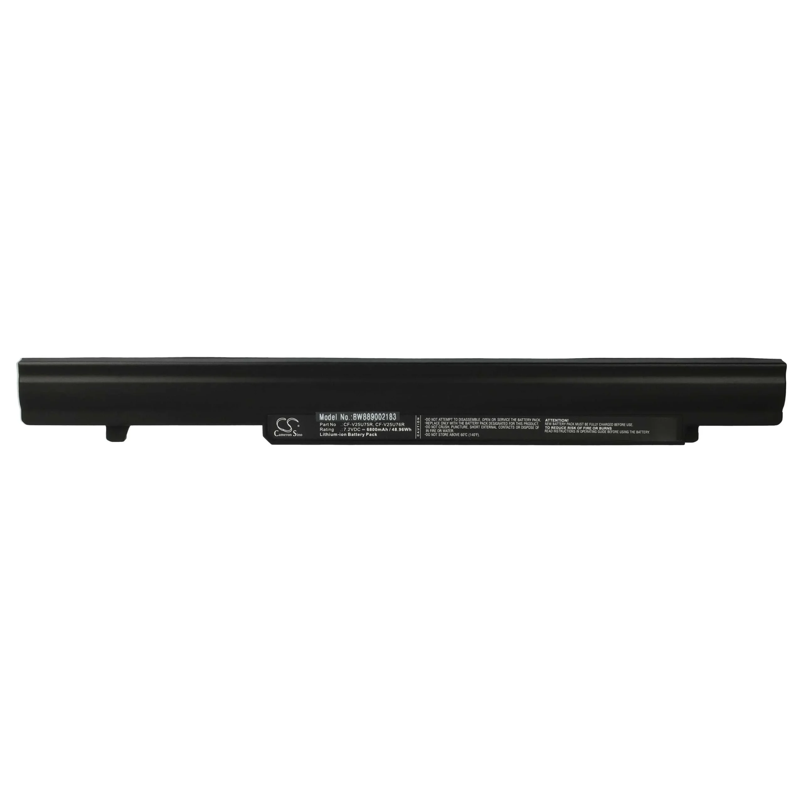 Batterie remplace Panasonic CF-V25U75R, CF-V25U76R pour ordinateur portable Panasonic- 6800mAh 7,2V Li-ion