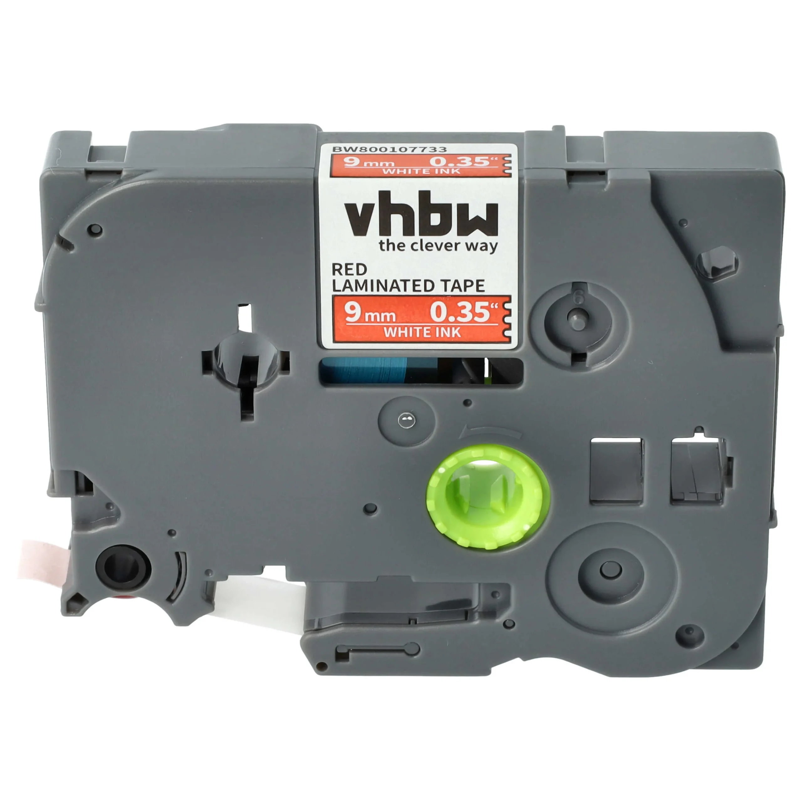 Cassette à ruban remplace Brother TZE-425 - 9mm lettrage Blanc ruban Rouge, plastique